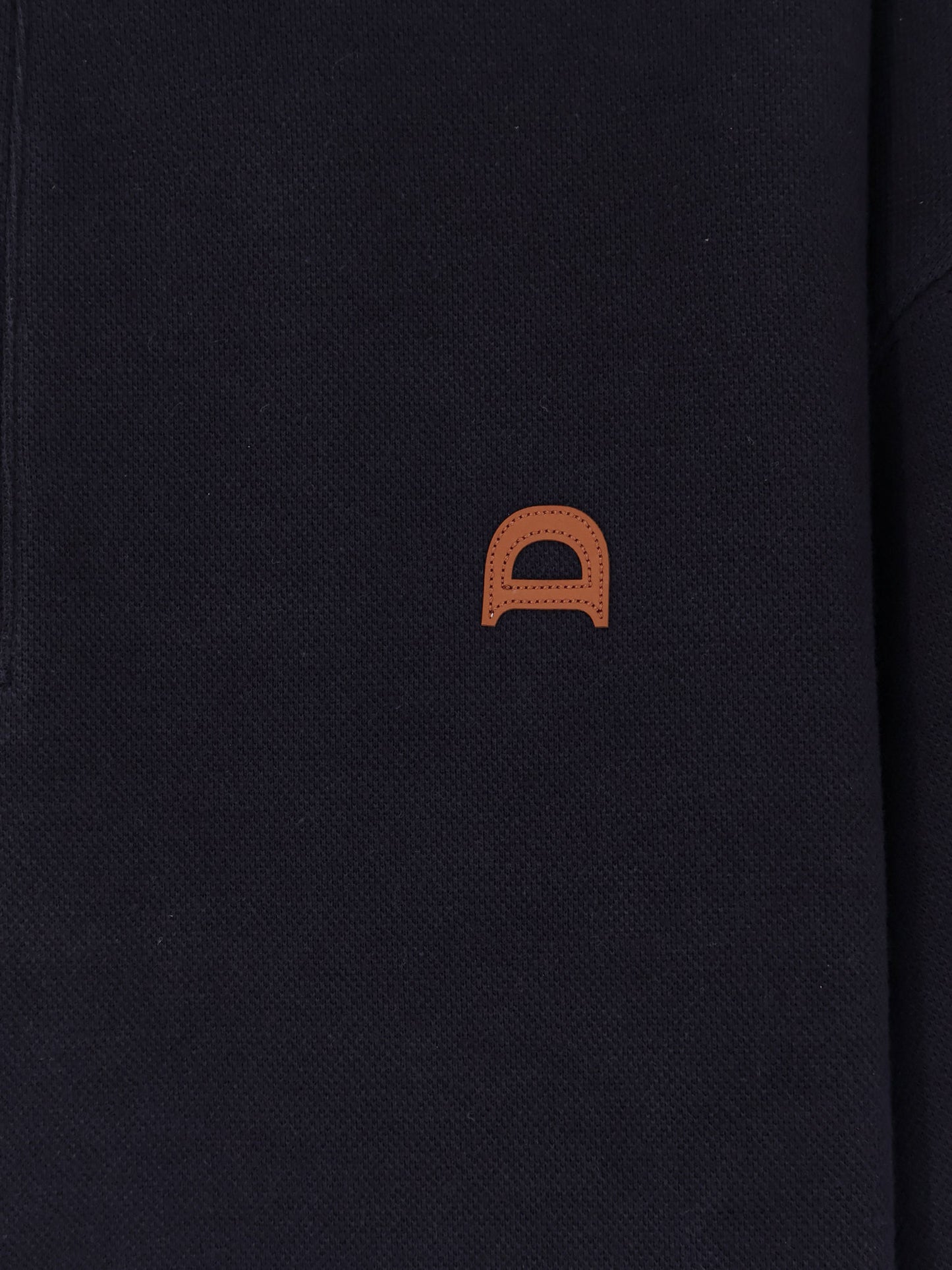 Cotton polo shirt with Logo patch