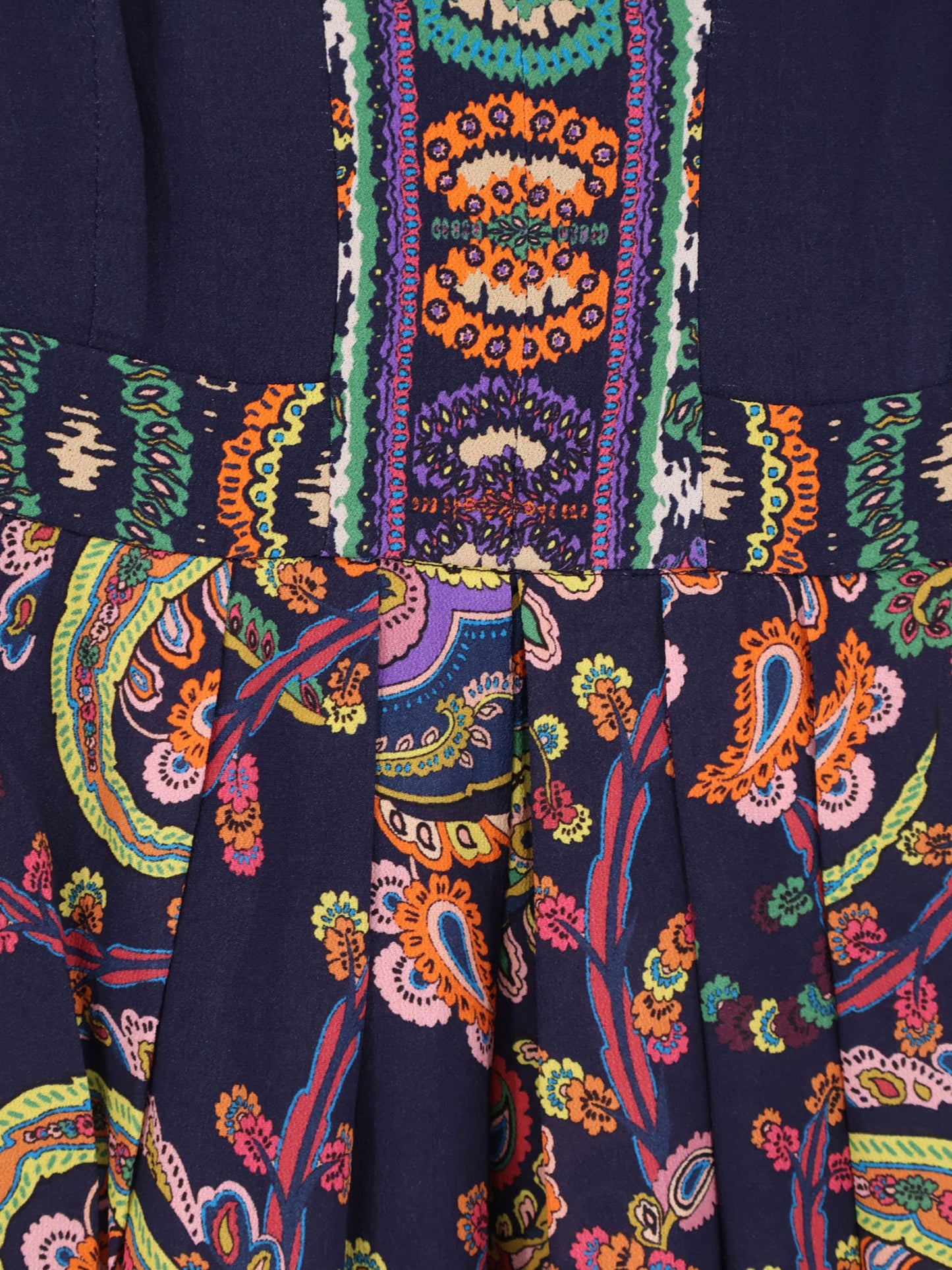 Multicolor viscose long dress