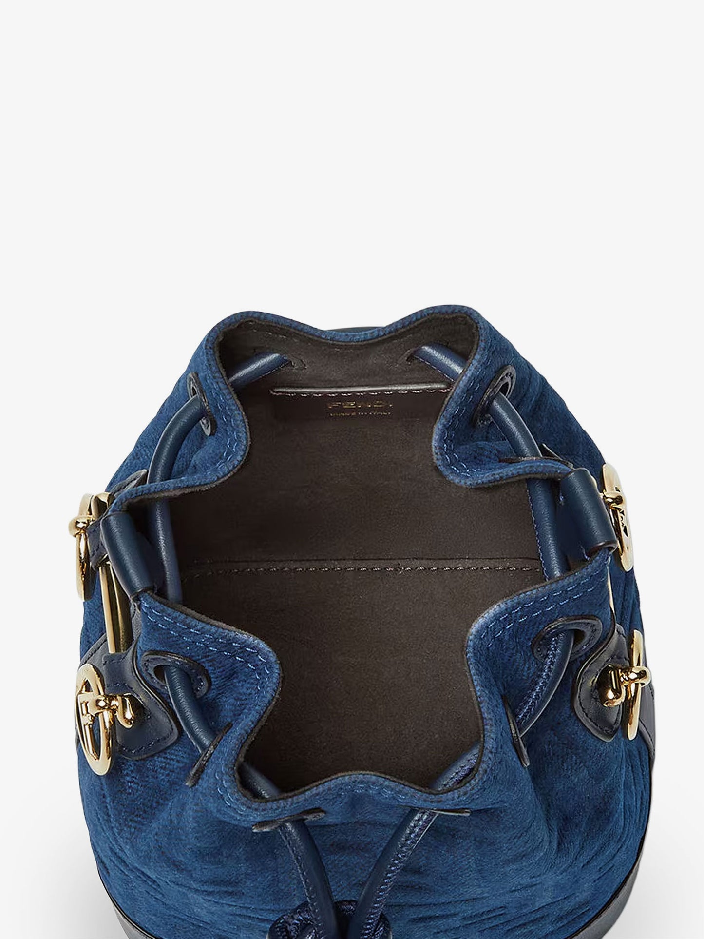 Borsa a tracolla Mon Tresor in denim floccato FF