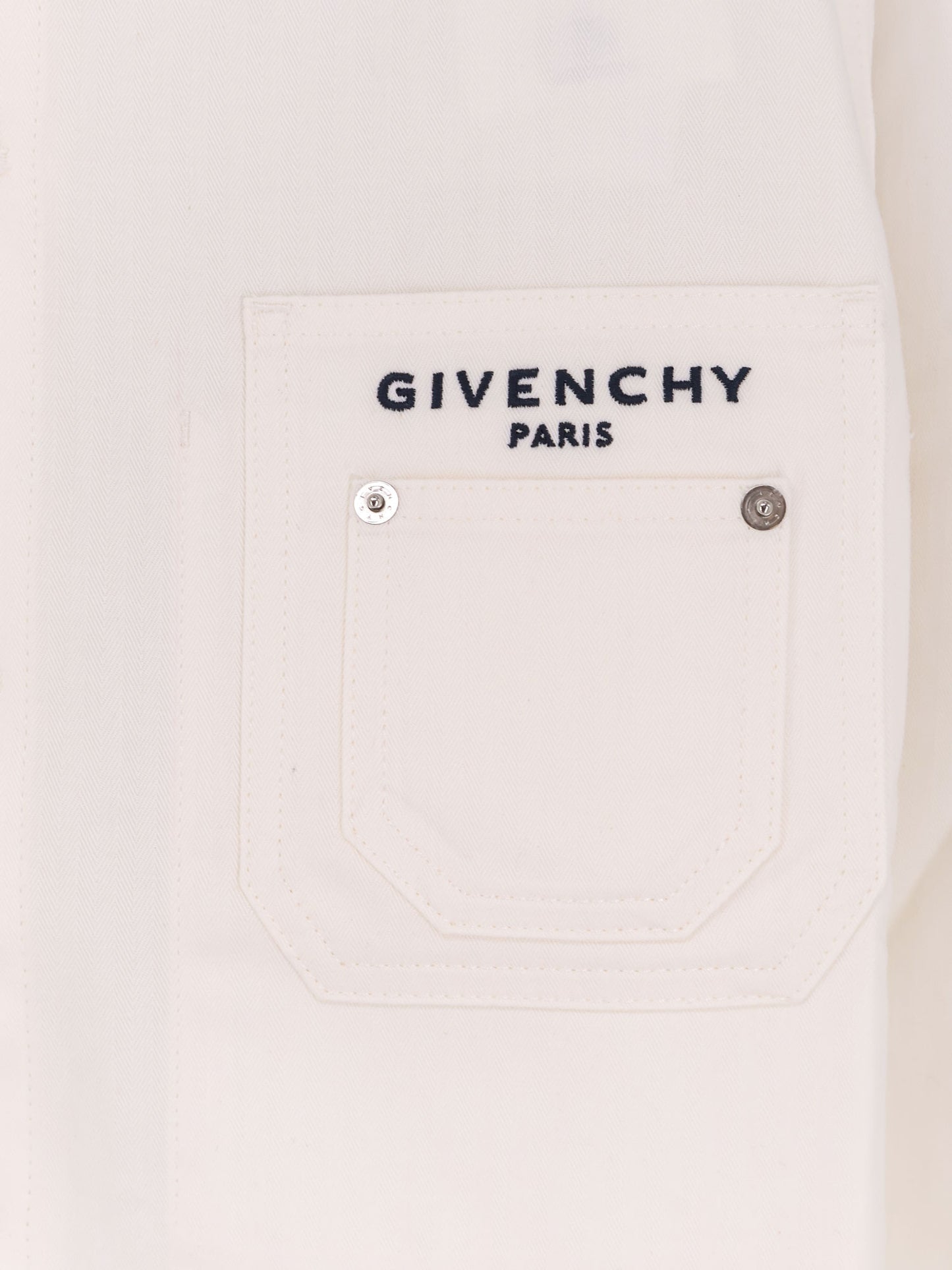 Denim jacket with iconic lettering logo on the front