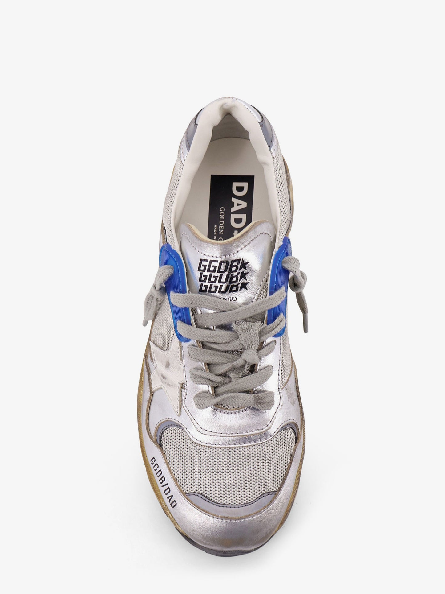 Sneakers Running Dad in mesh e pelle con logo laterale