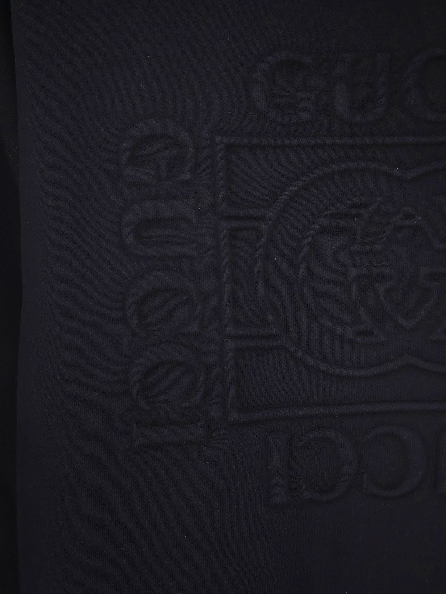 Cotton sweatshirt with frontal embossed logo