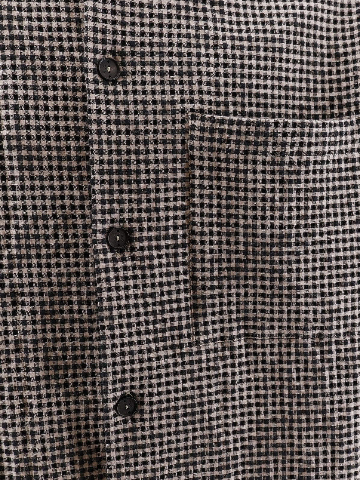 Cotton blend shirt with checked pattern