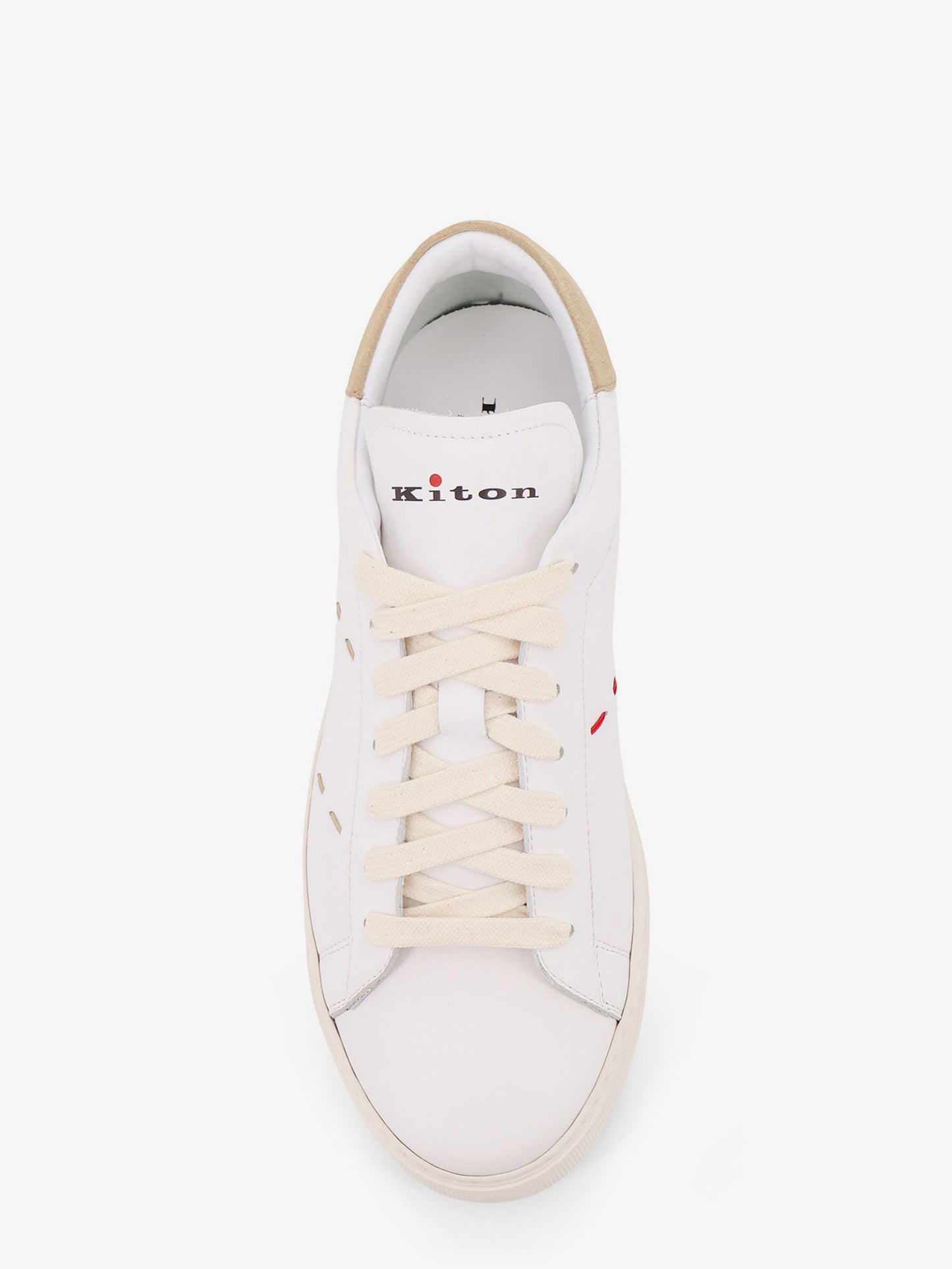Leather sneakers with iconic stitching