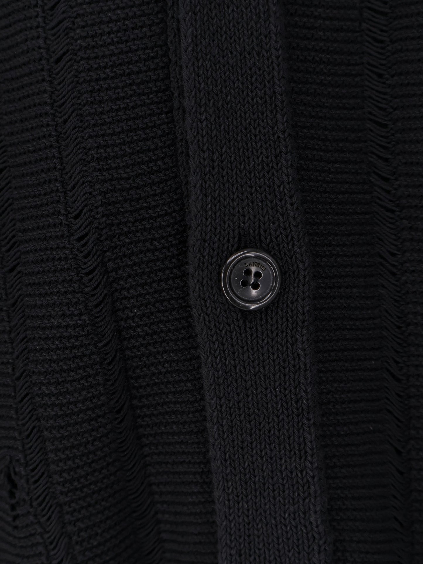 Cotton cardigan with destroyed effect