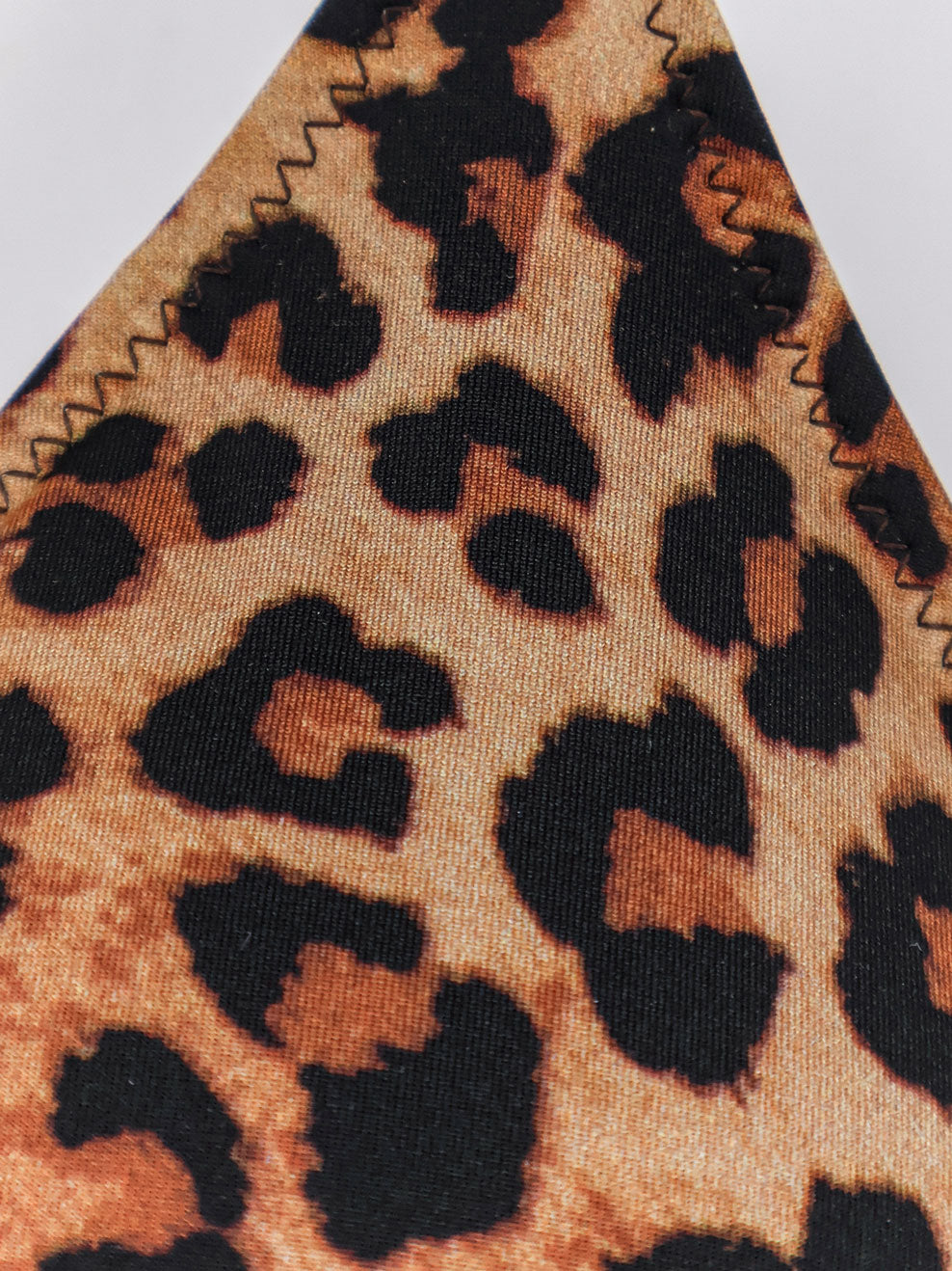 Leah nylon bikini top with animal print