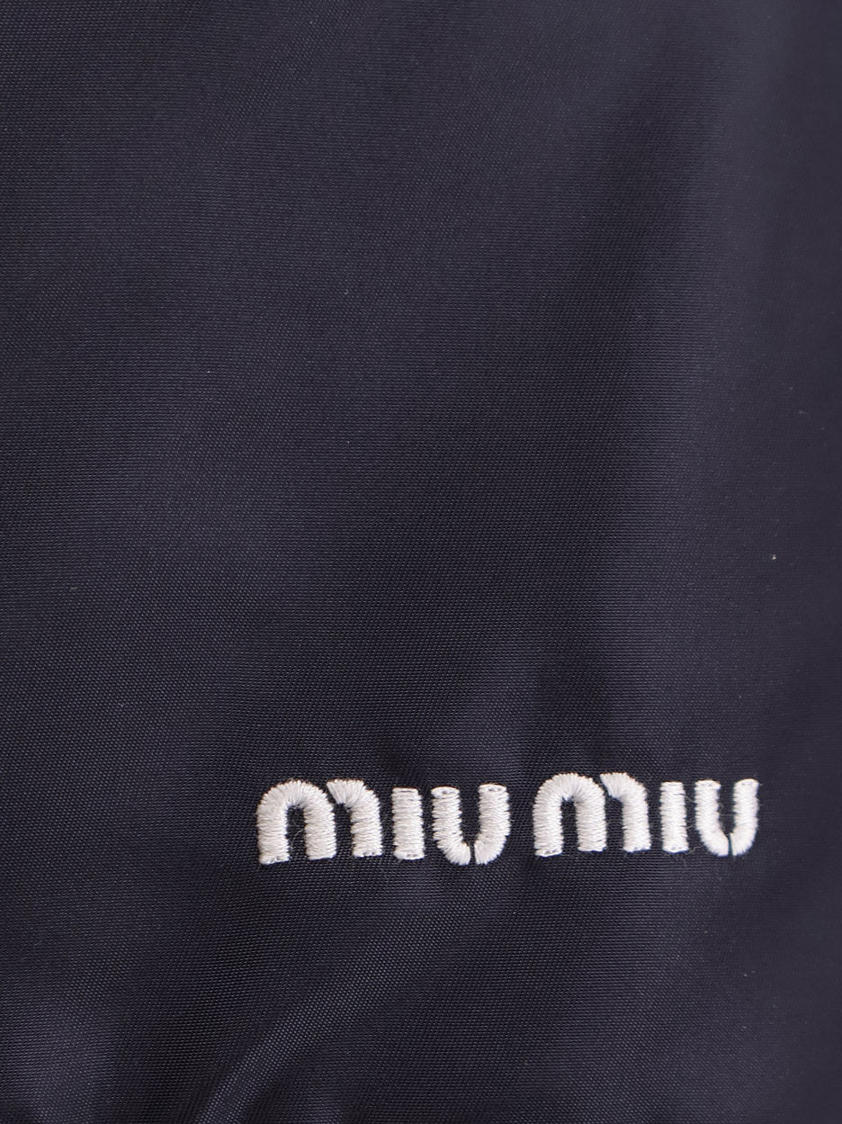 Recycled material mini skirt