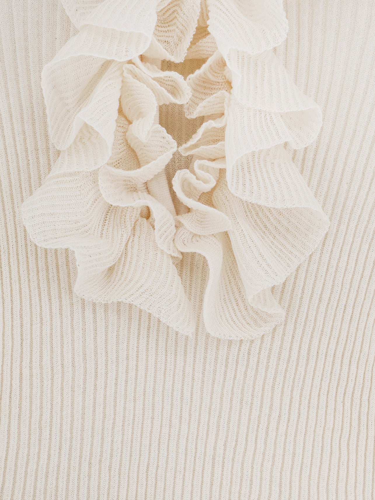 Ribbed cotton blend sweater