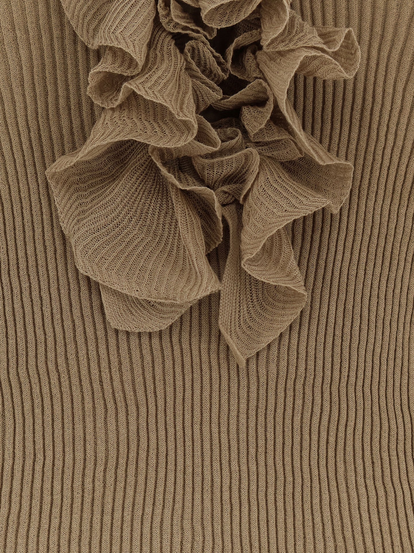 Ribbed cotton blend sweater