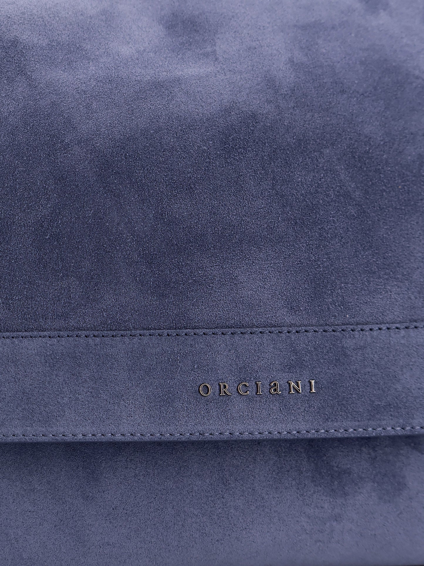 Peach suede messenger bag