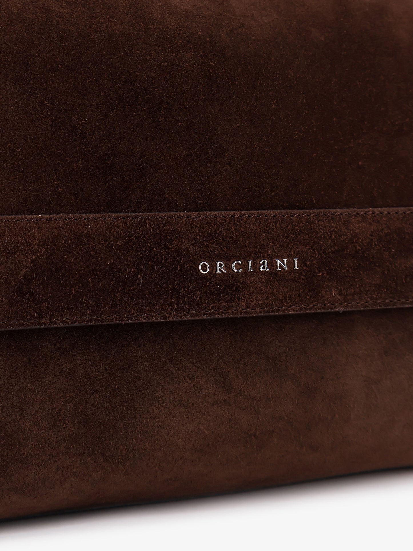 Peach suede messenger bag