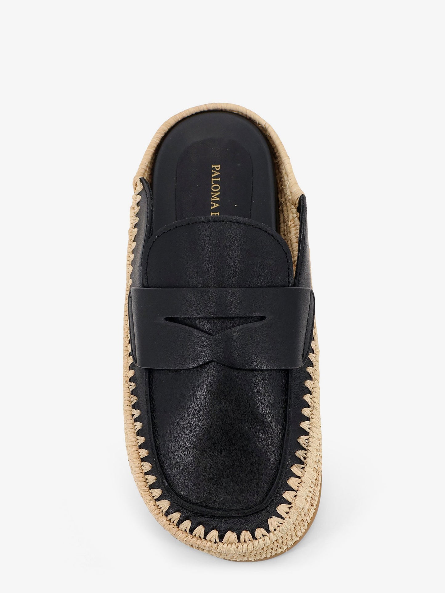 Belinda leather and raffia sandals