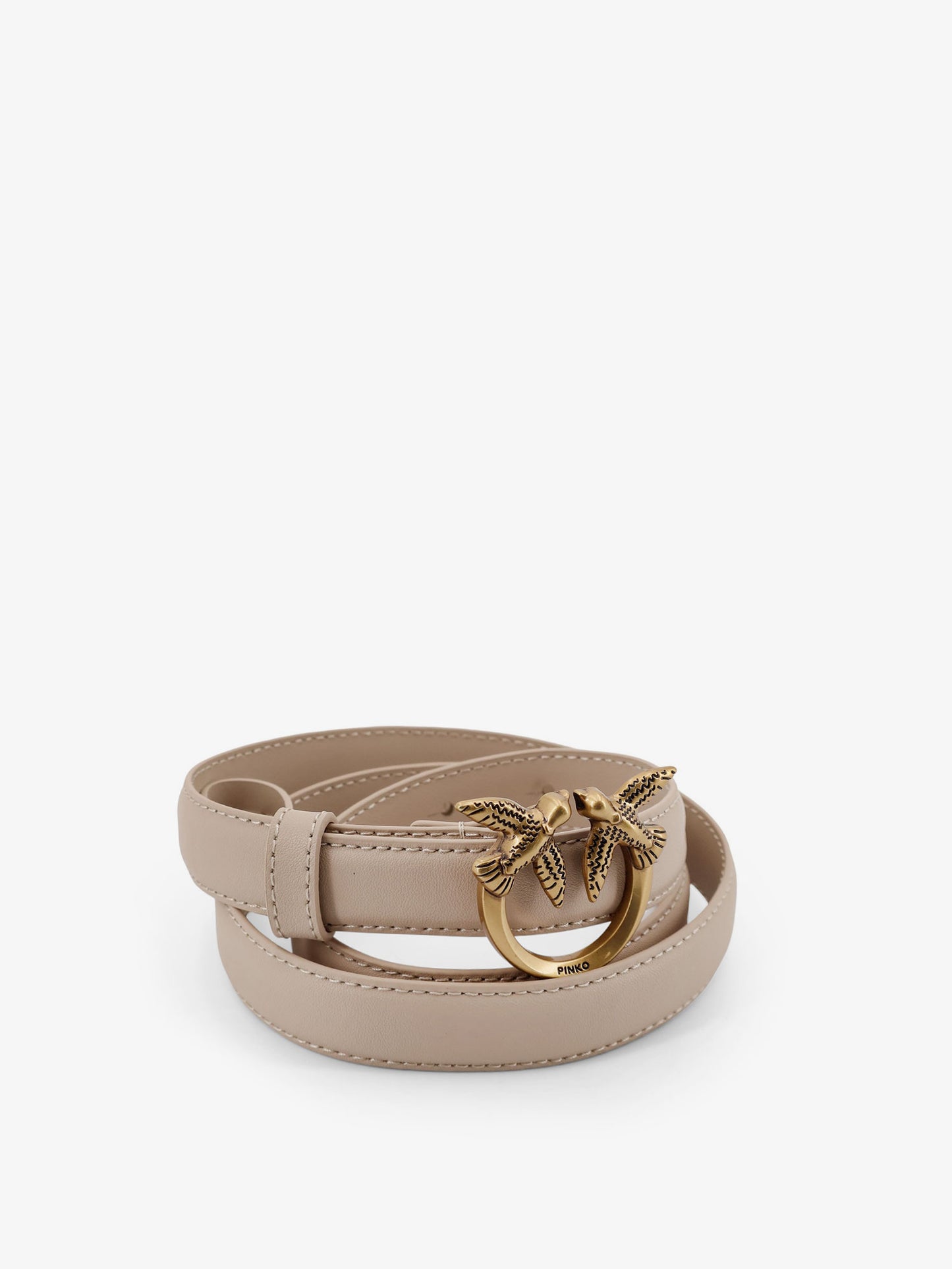 Berry leather belt
