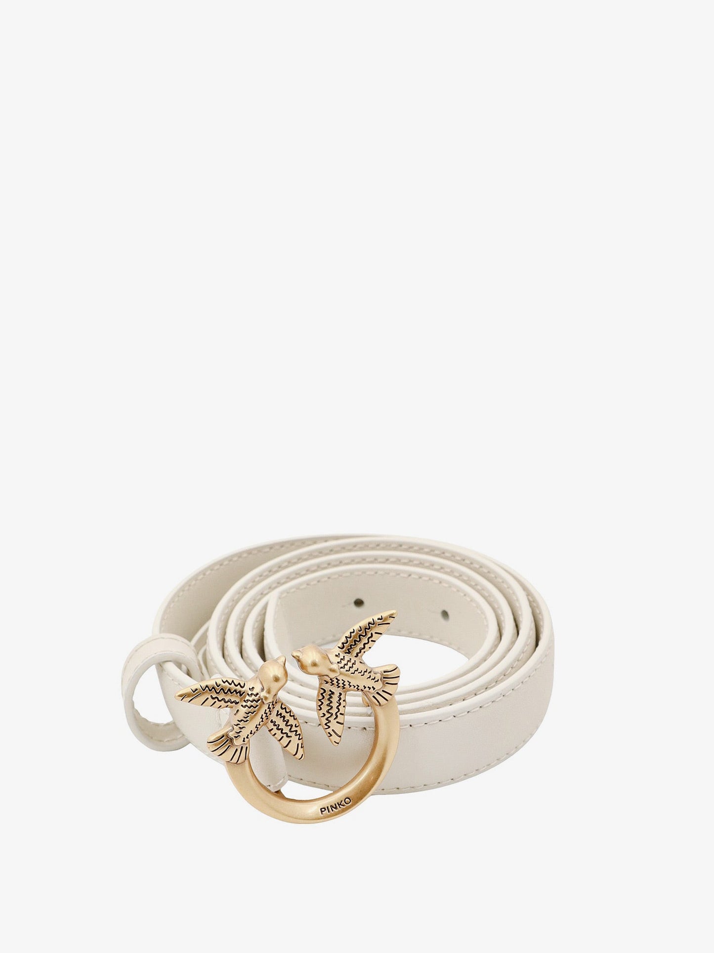 Berry leather belt