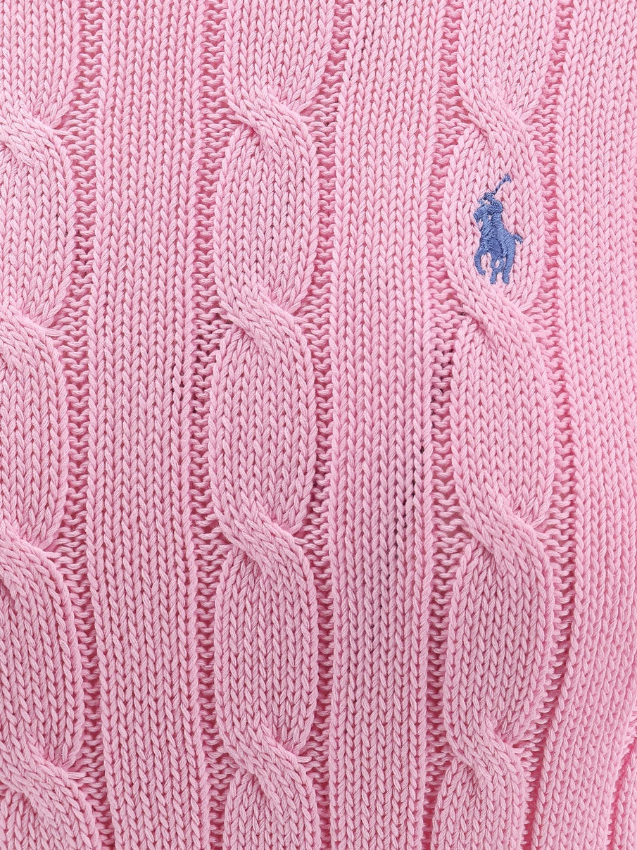 Maglia in cotone con logo ricamato frontale