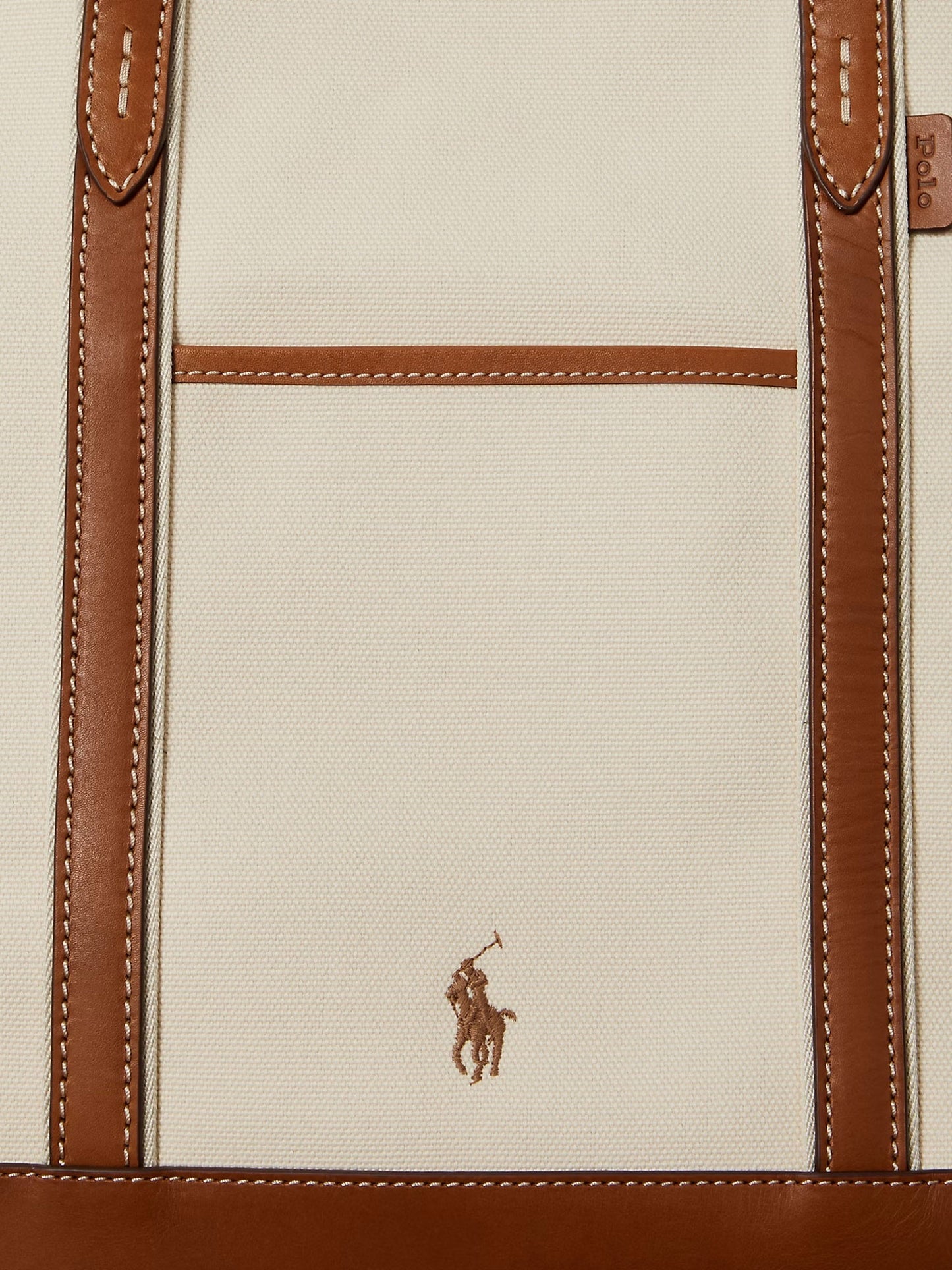 Canvas shopping bag with embroidered logo