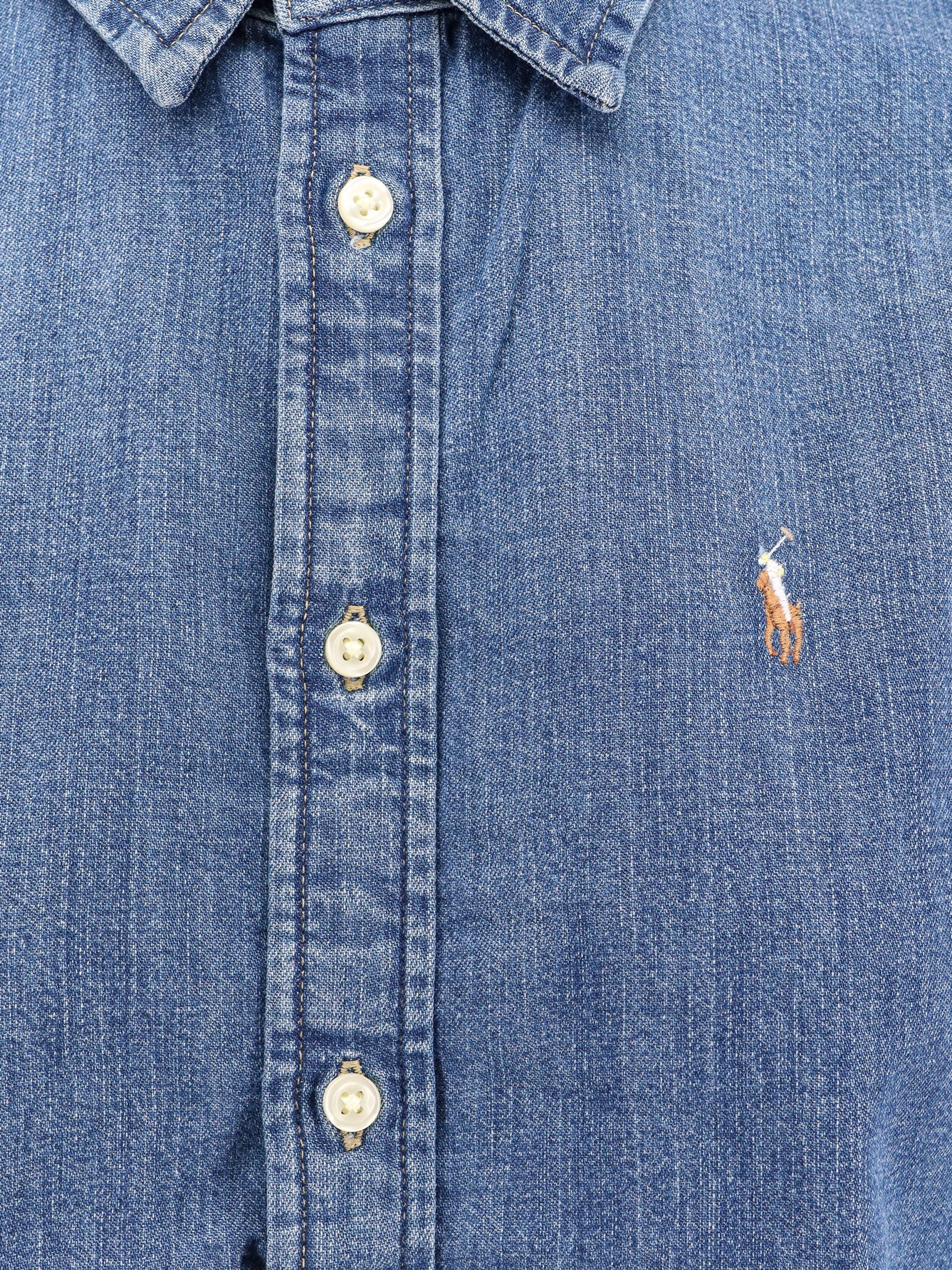 Denim slim fit shirt