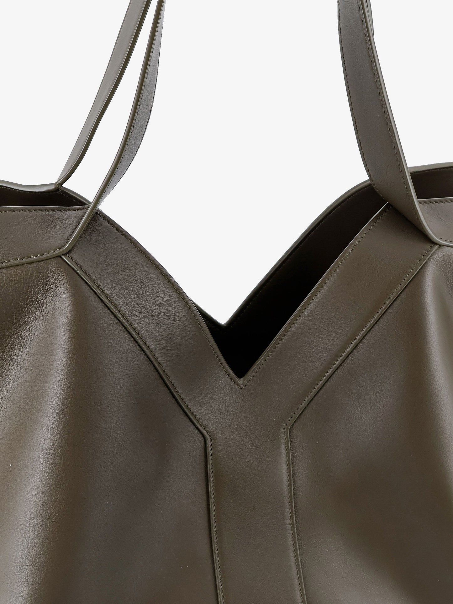 Tote Y hammered leather shoulder bag