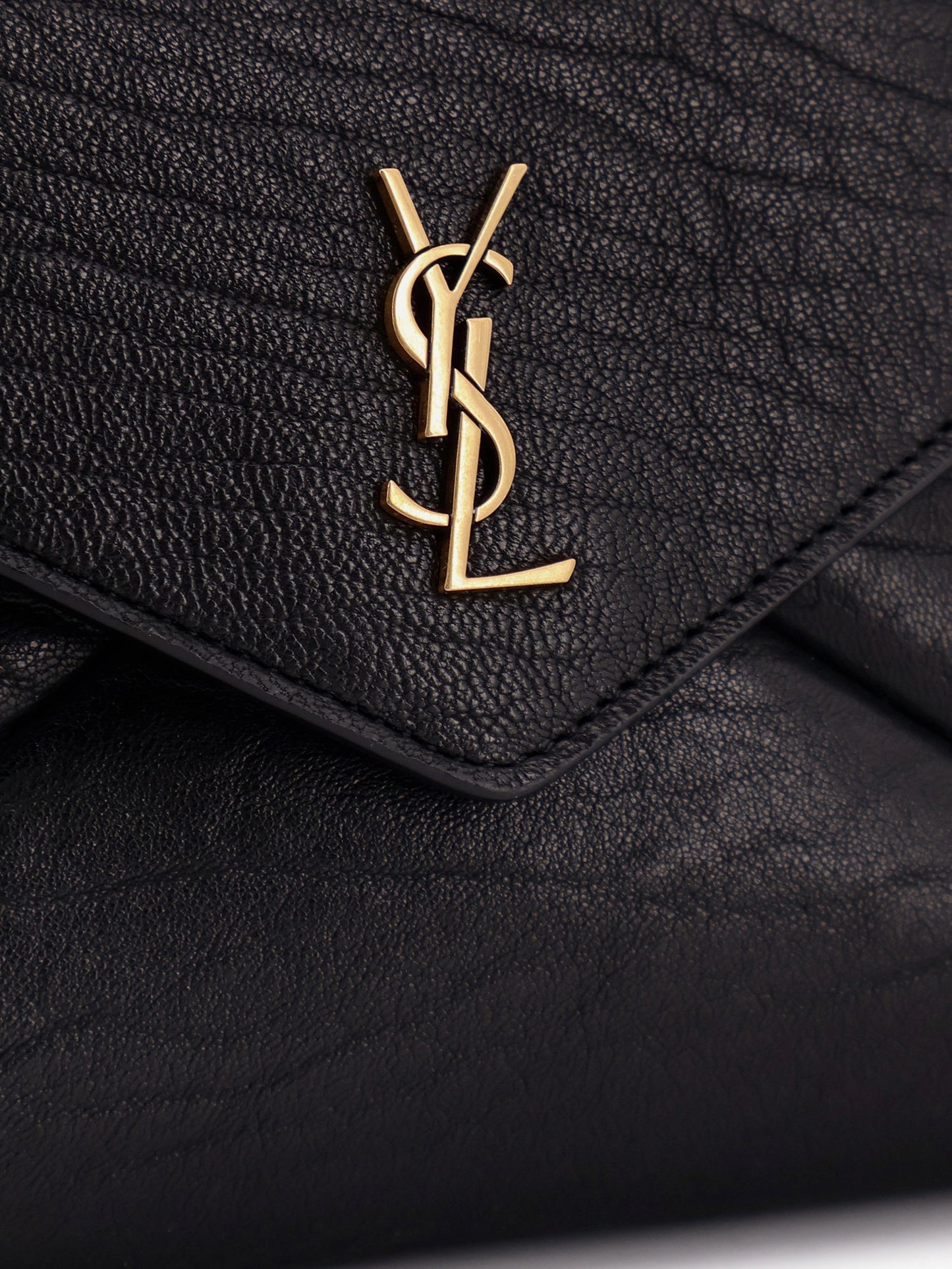 Leather crossbody bag with metal Cassandre logo