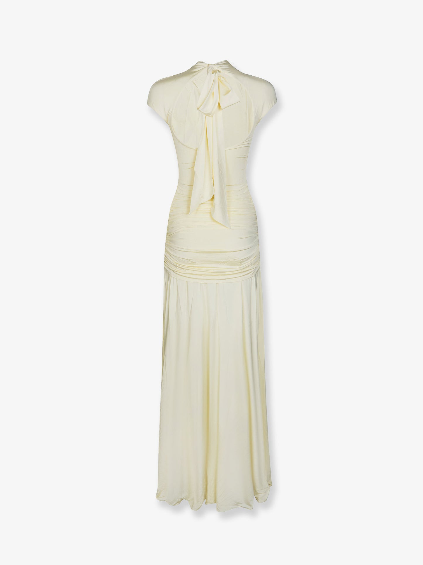 Draped jersey long dress