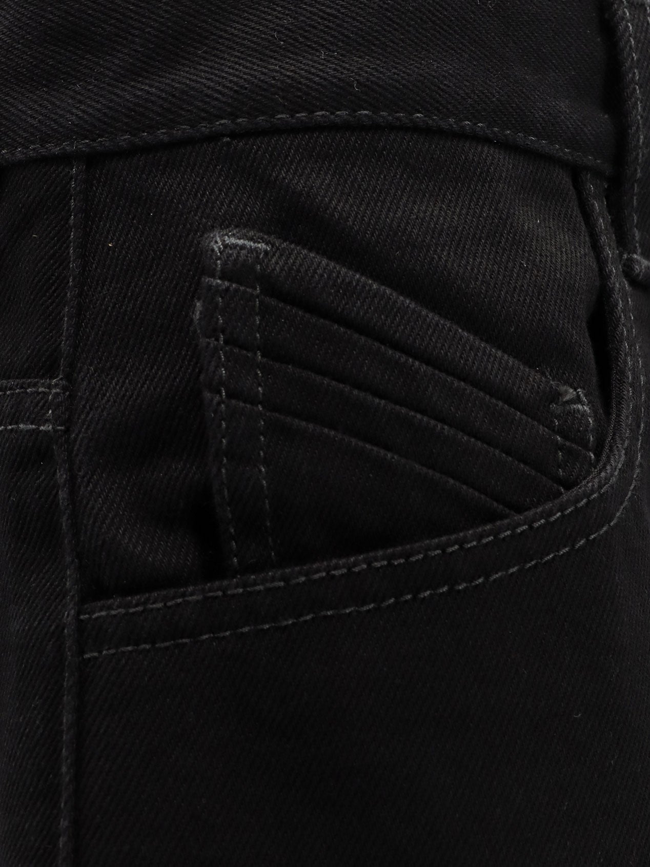 Black denim trousers