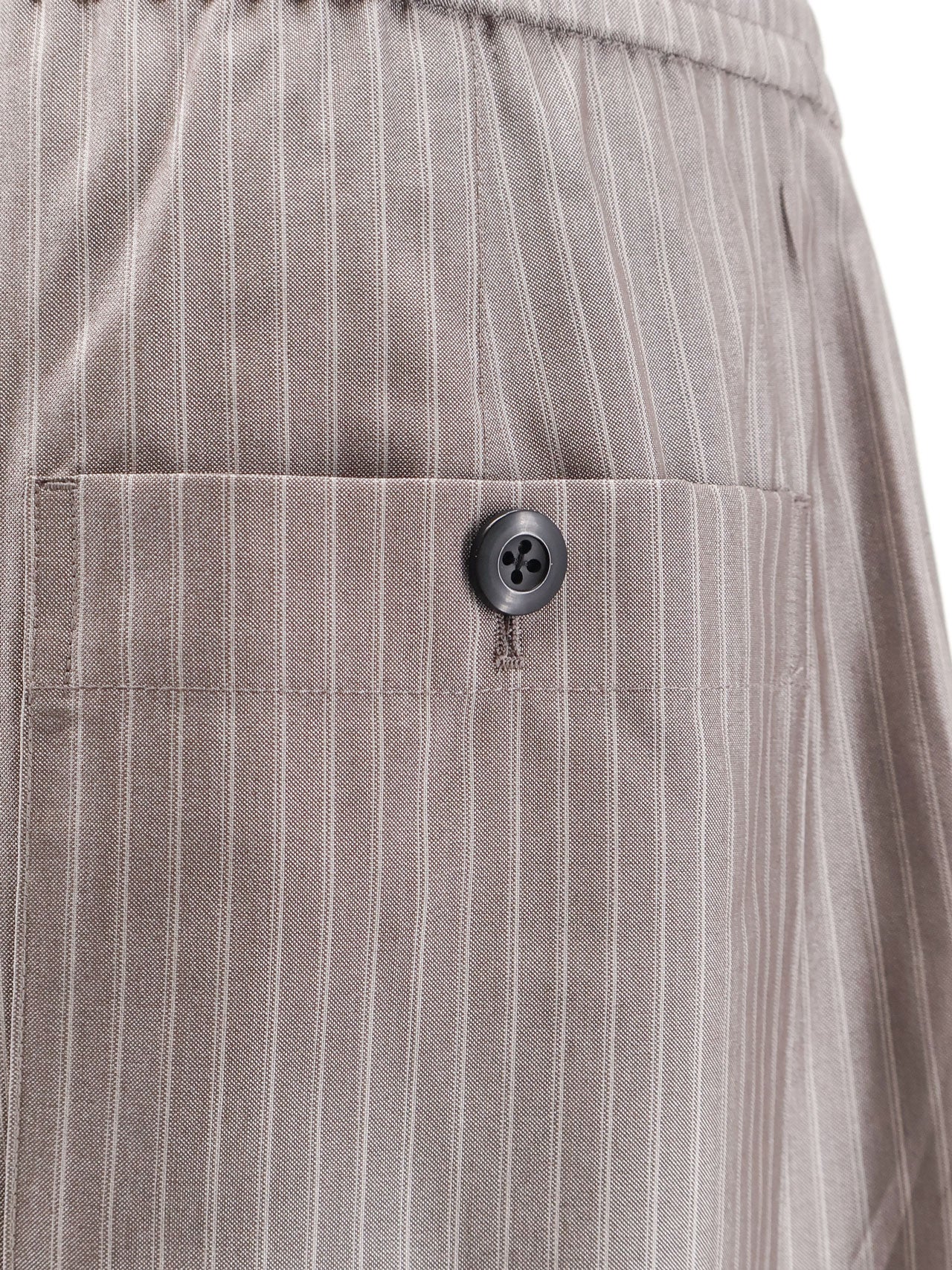 Silk, polyester and wool blend trousers