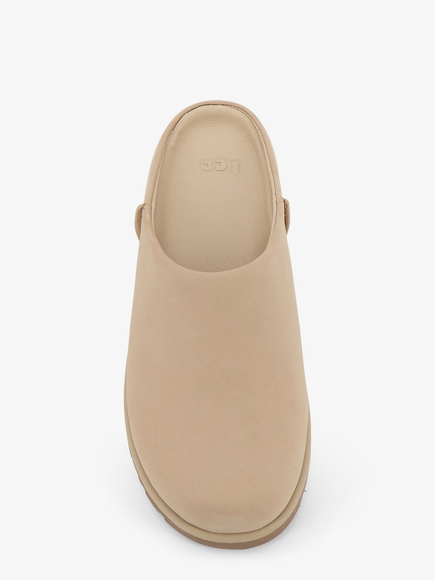 Nubuck sandals with engraved logo on the side