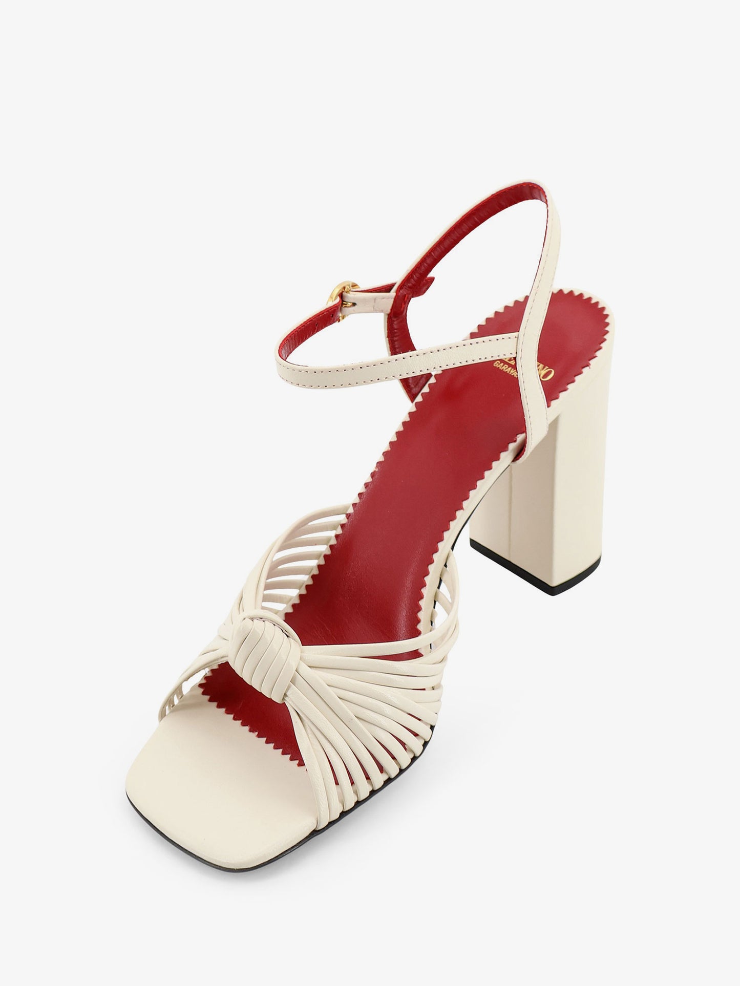 Sandali VG Annet in pelle con VLogo in metallo