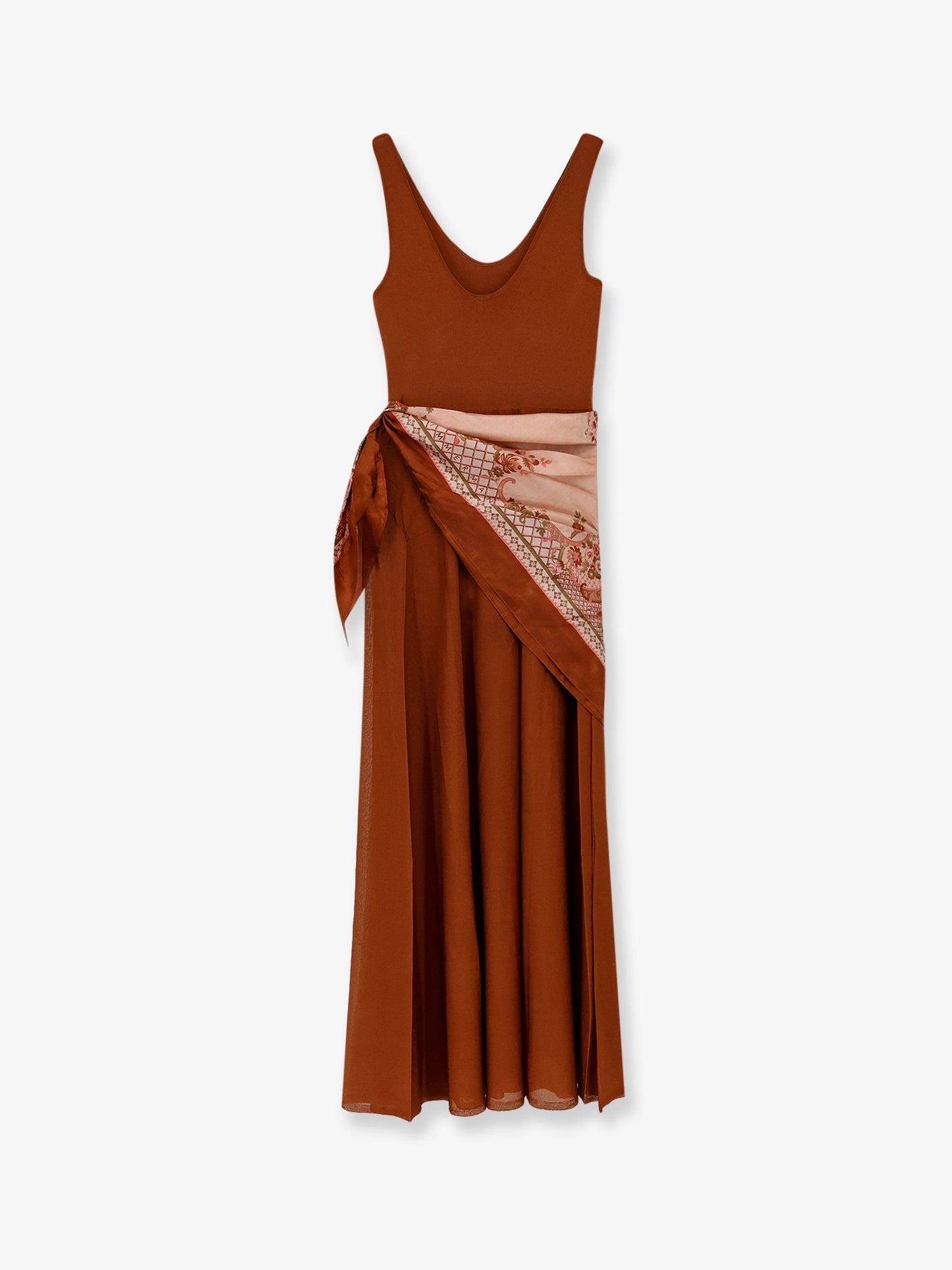 Aster viscose blend long dress