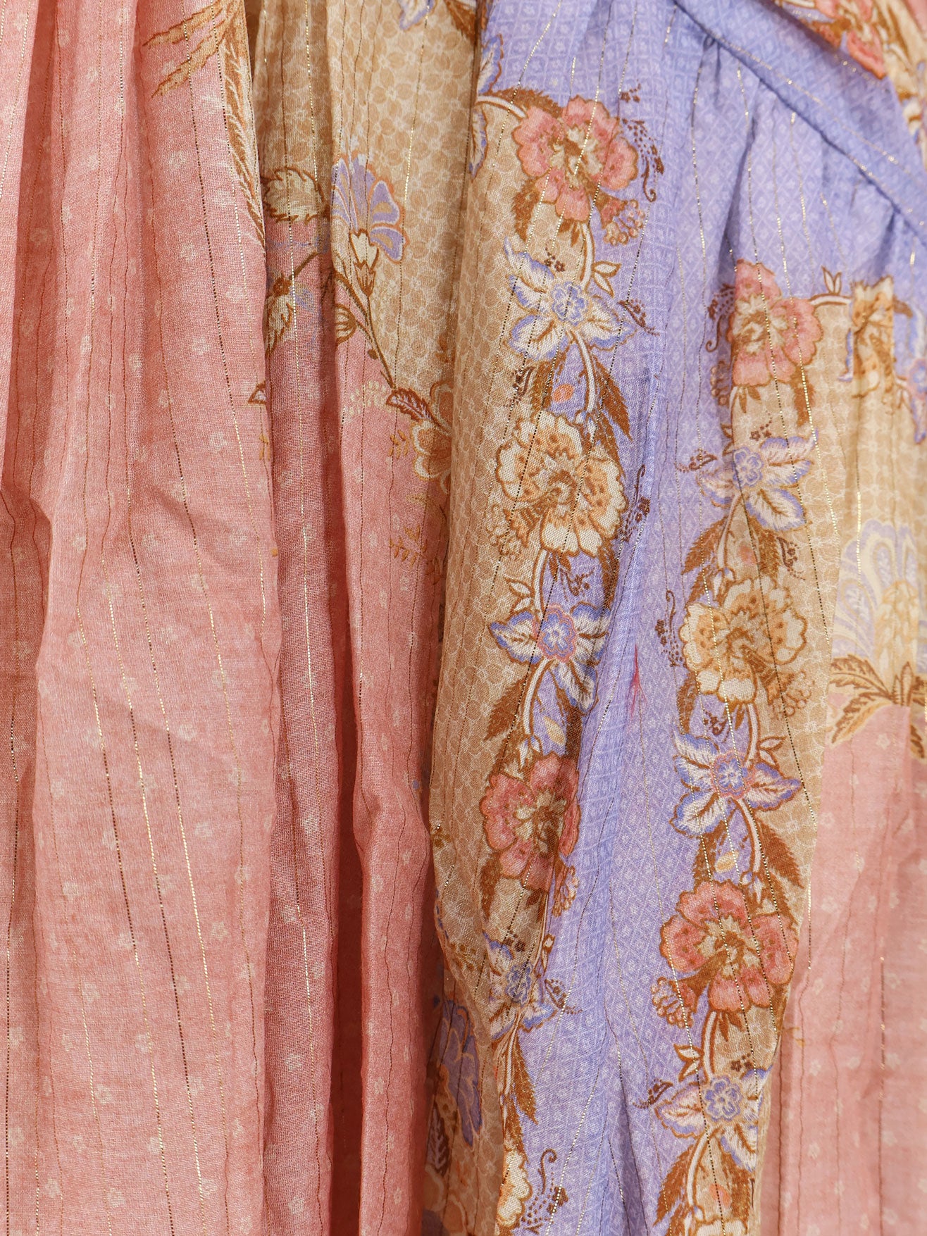 Indra cotton and silk long dress