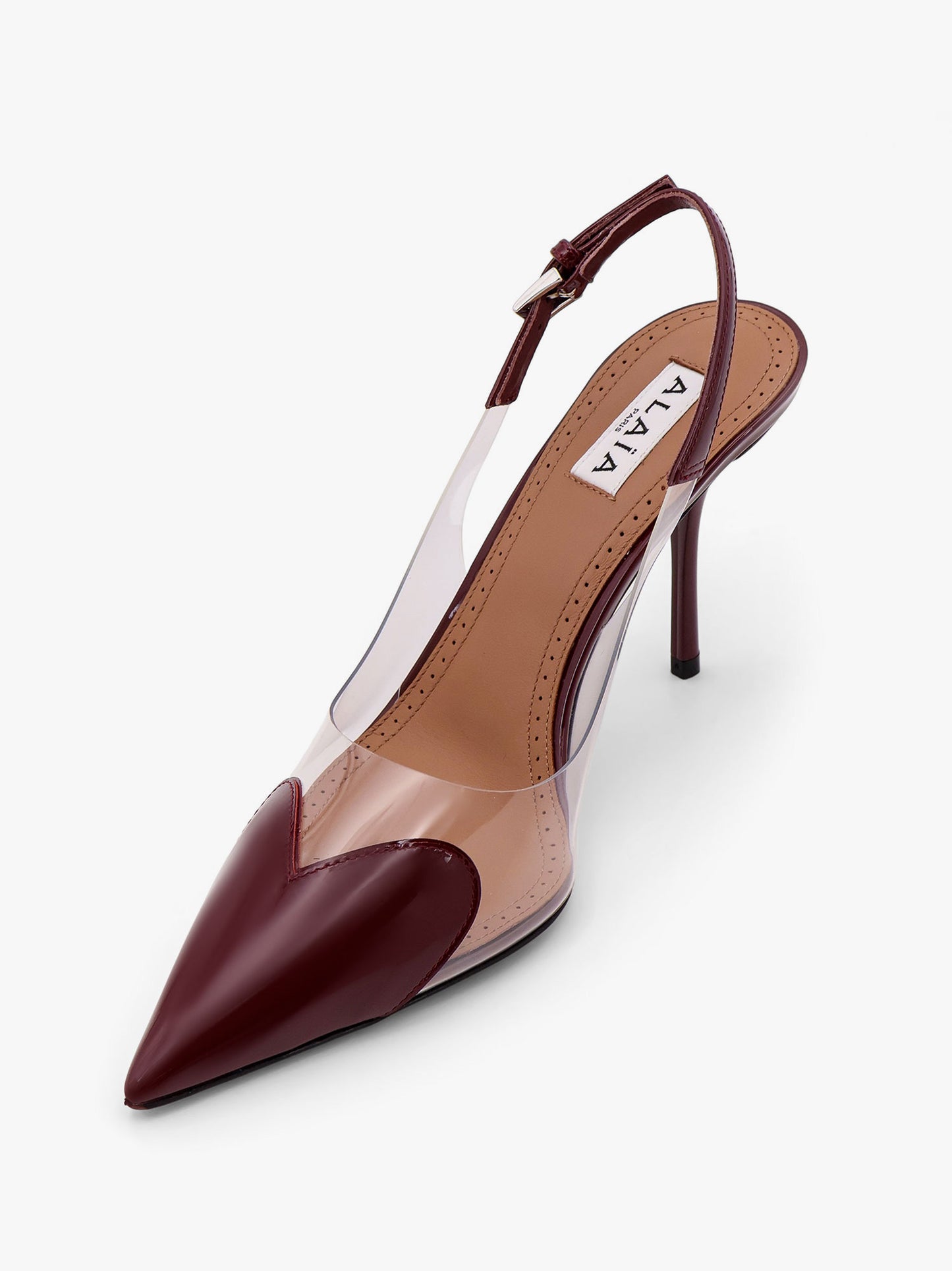 Slingbacks 90 leather and PVC pumps