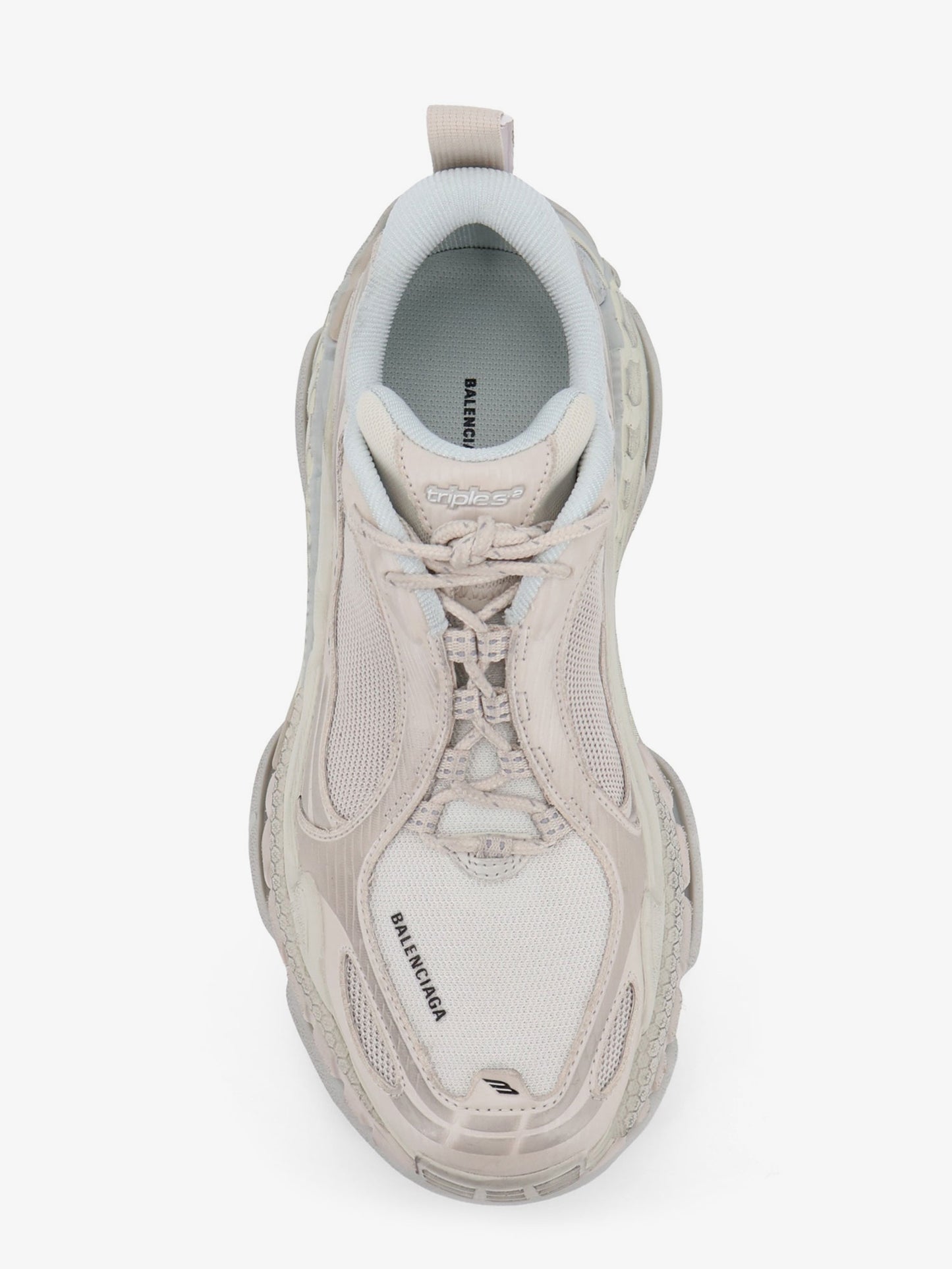 Sneakers Triple S.2 Gandient in mesh con inserti in nylon effetto used