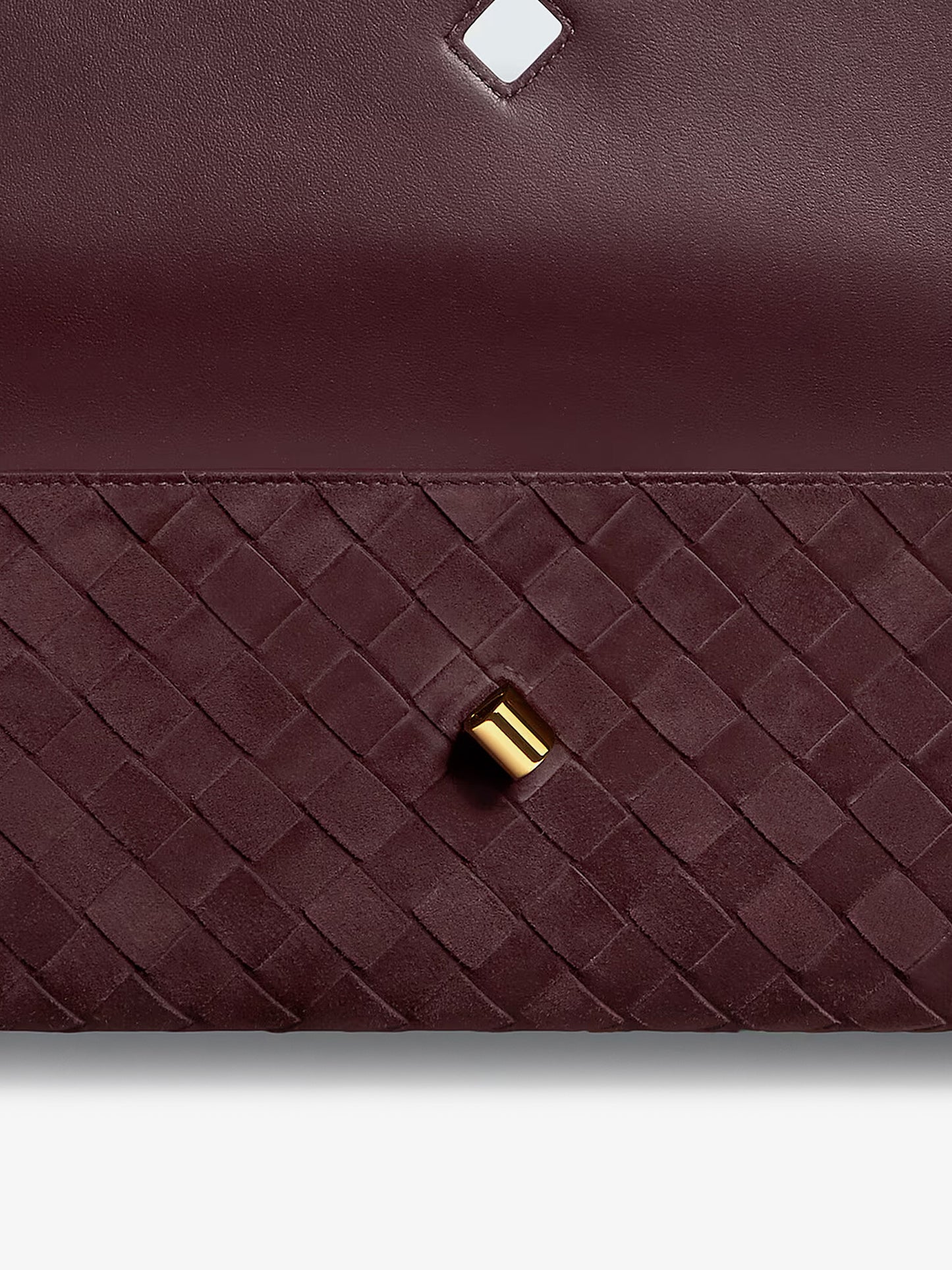 Andiamo Clutch in suede con motivo Intrecciato