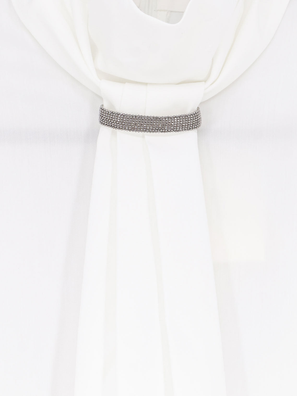 Cotton blend shirt with Monili detail