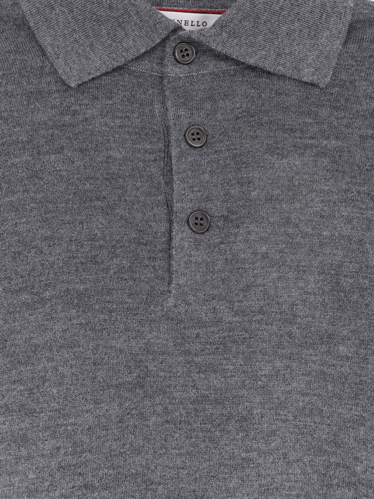 Cashmere and silk polo shirt