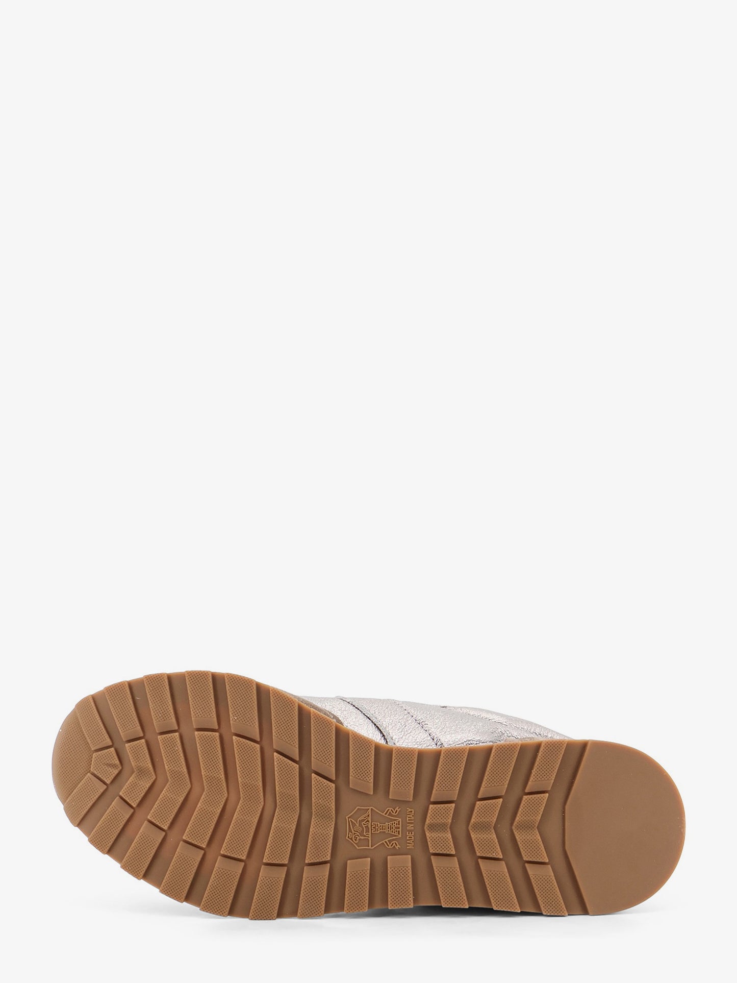 Sneakers in pelle laminata e suede