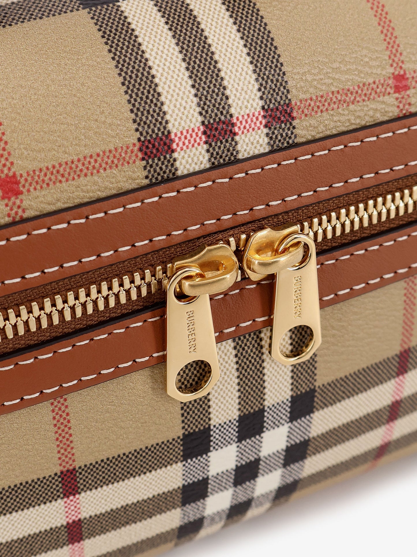 Borsa a tracolla Vanity Check tela spalmata con motivo Check