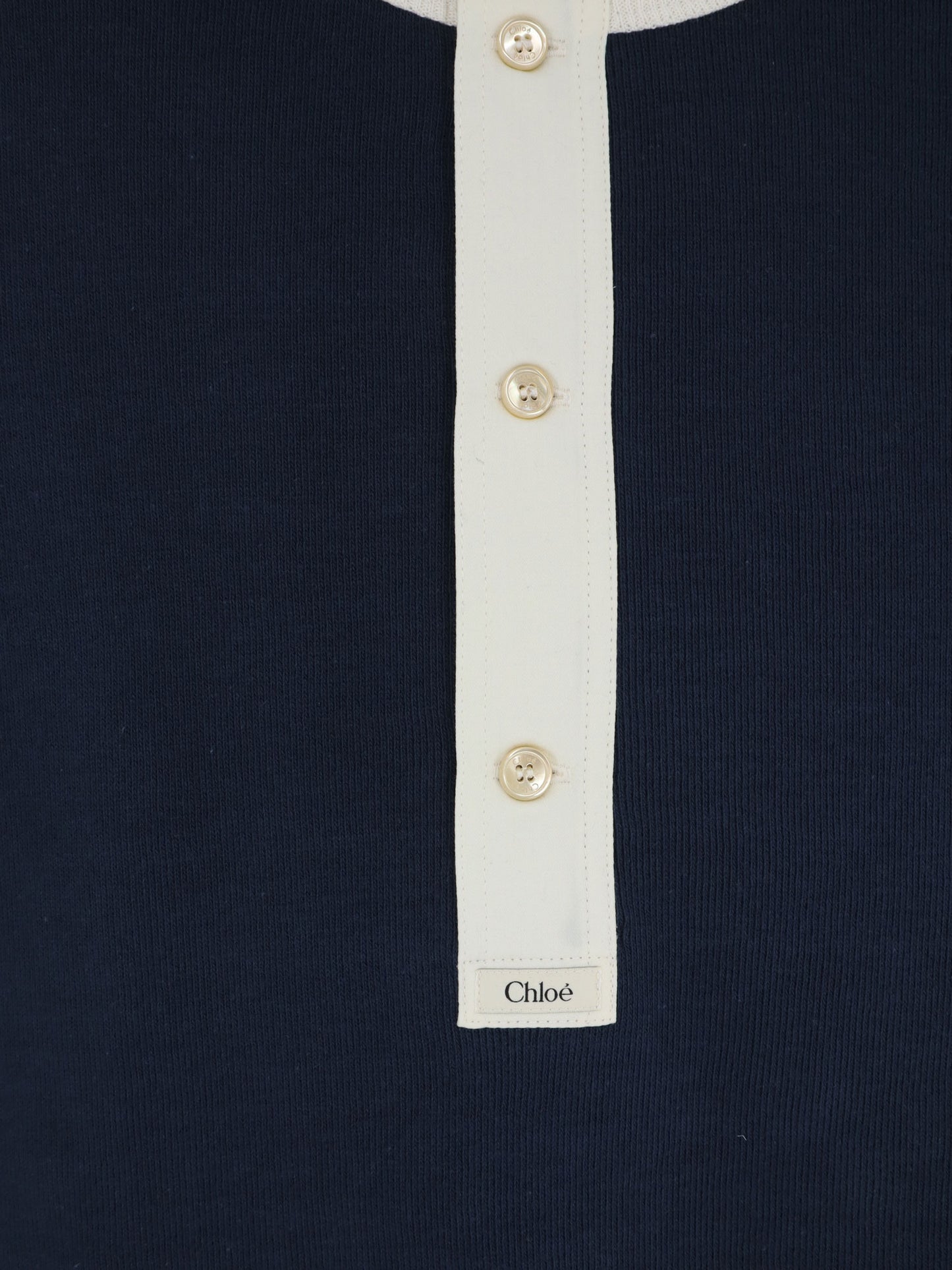 Maglia in cotone con profili in contrasto