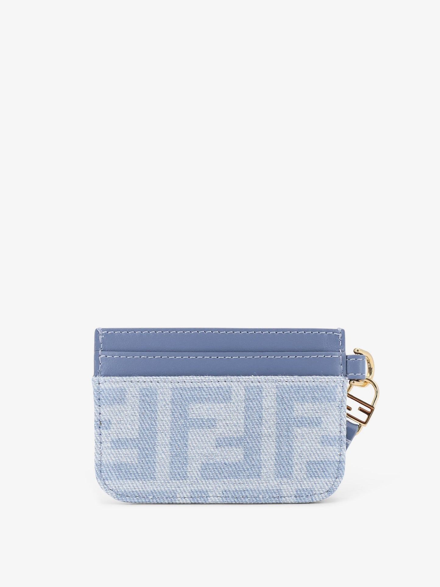 Denim Baguette Card Holder with FF Motif