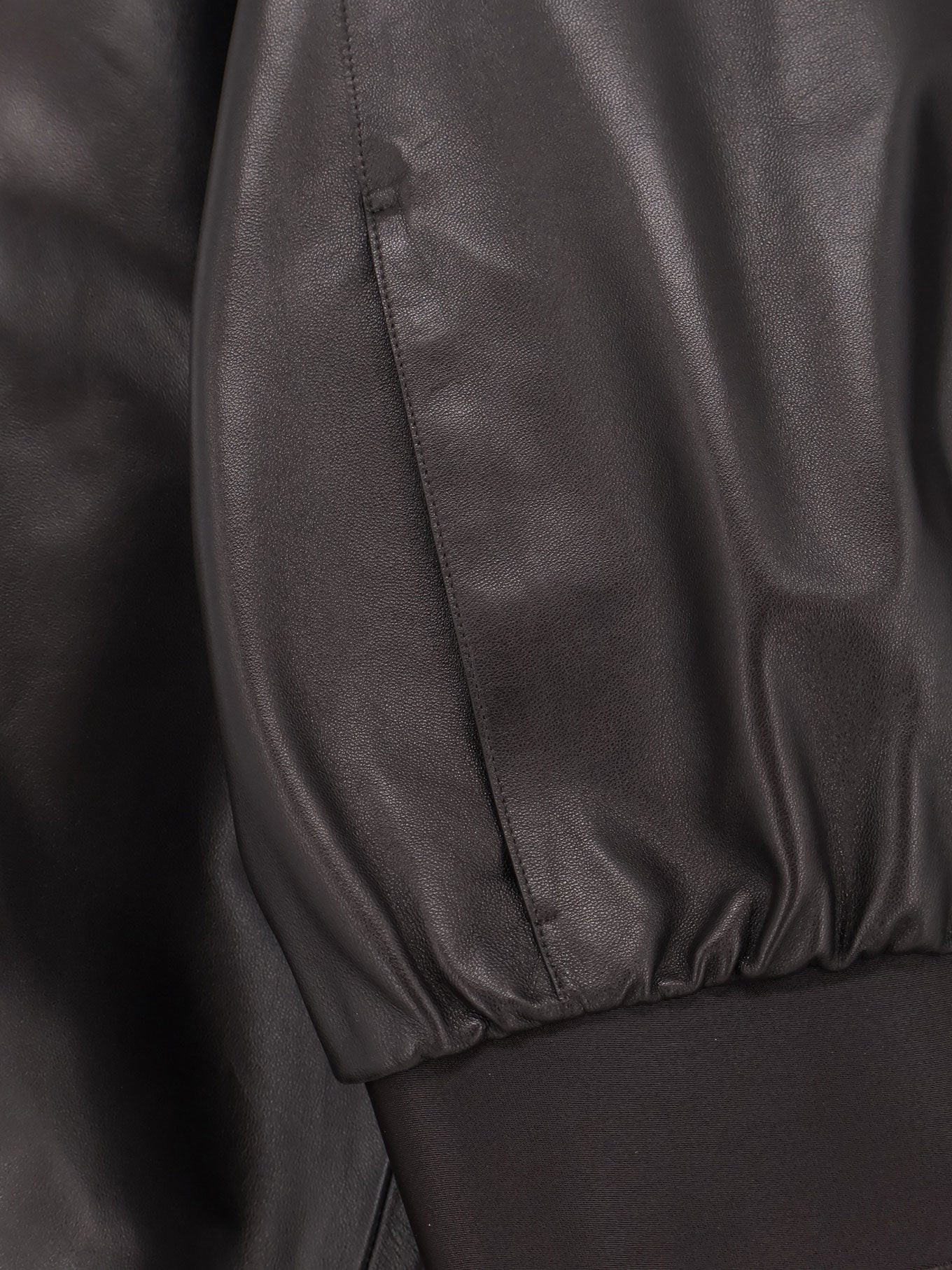 Soft nappa leather bomber jacket