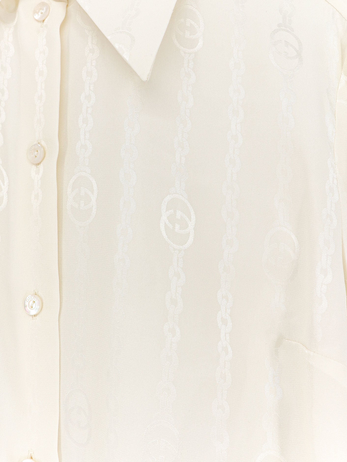 Silk shirt with iconic print