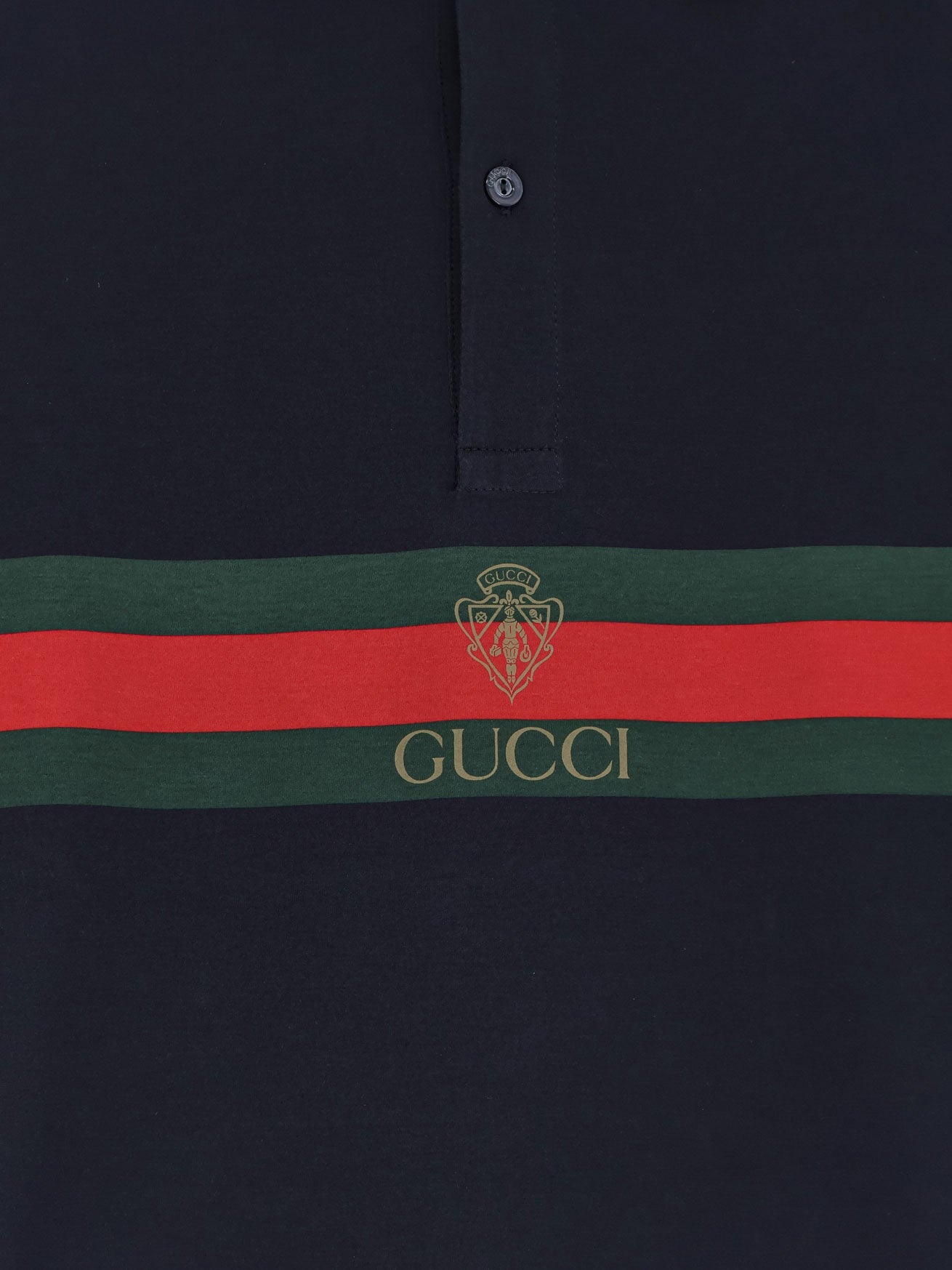 Cotton polo shirt with Web print on the front
