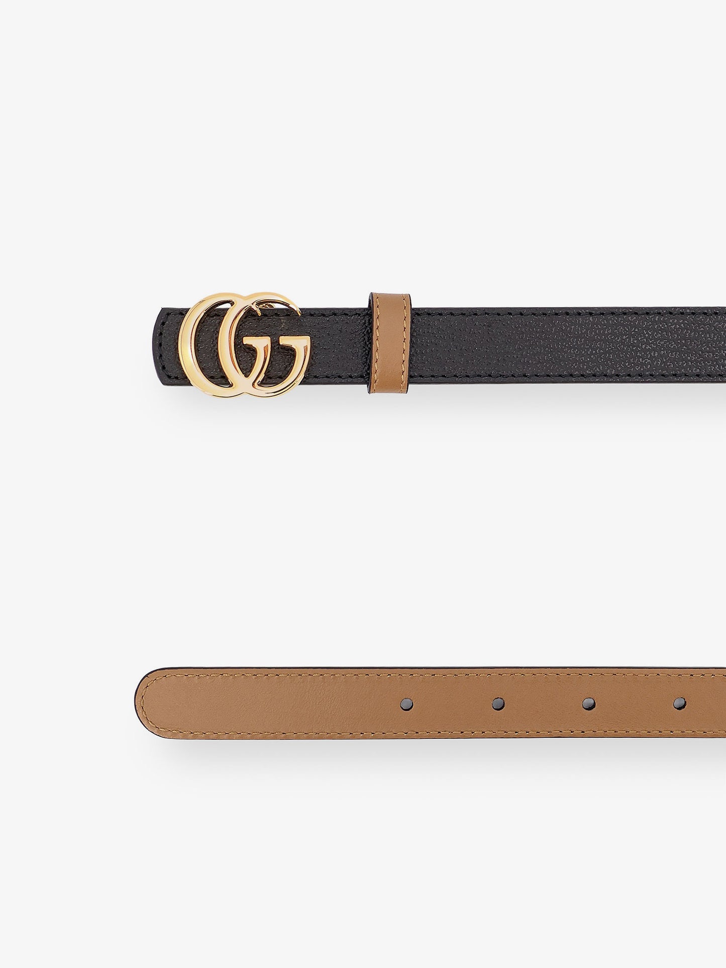 Reversible leather belt