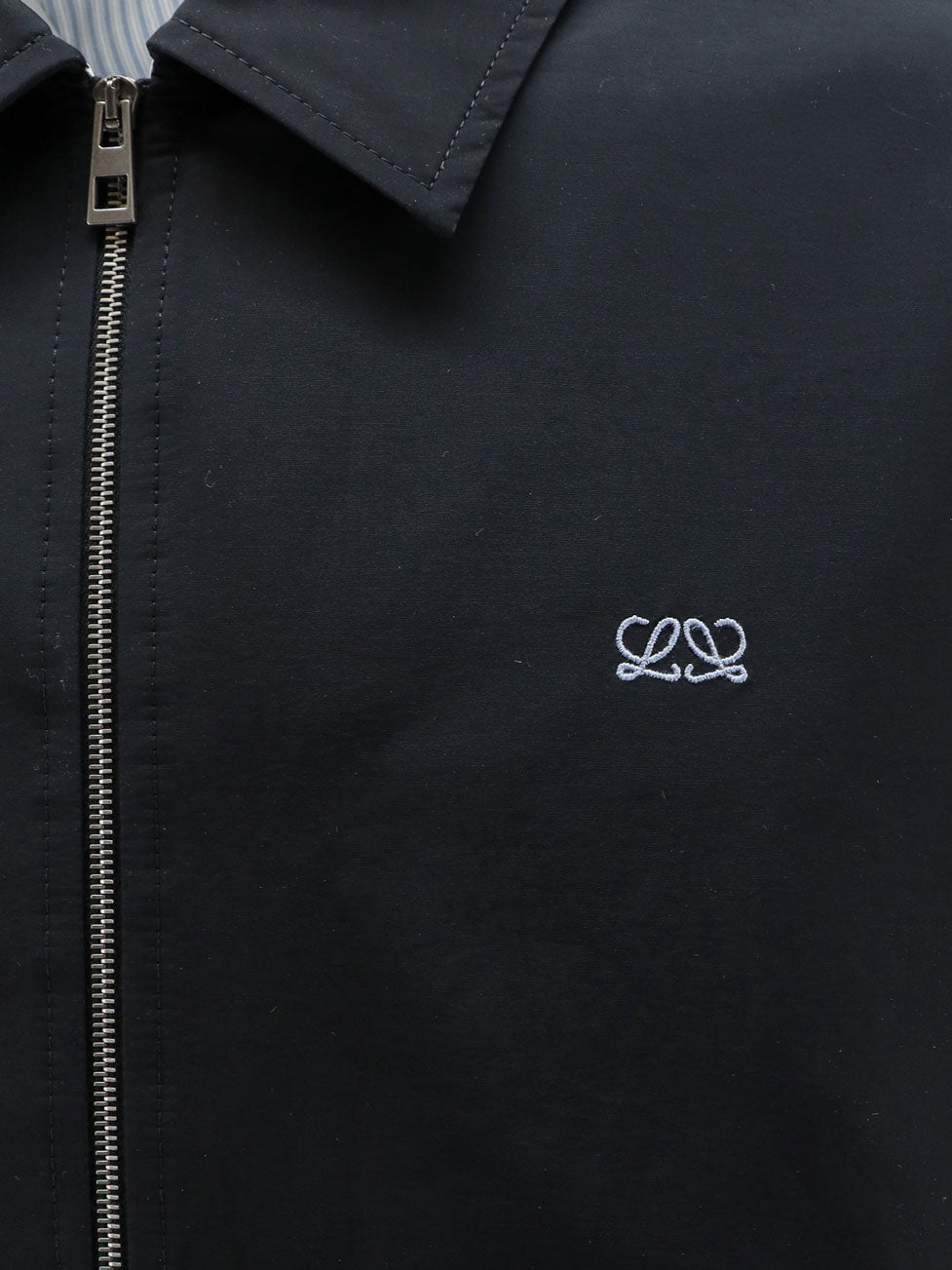Cotton blend jacket with Logo embroidery