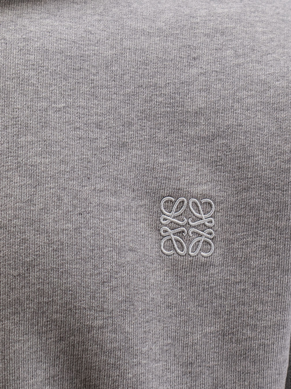 Cotton sweatshirt with front embroidered logo