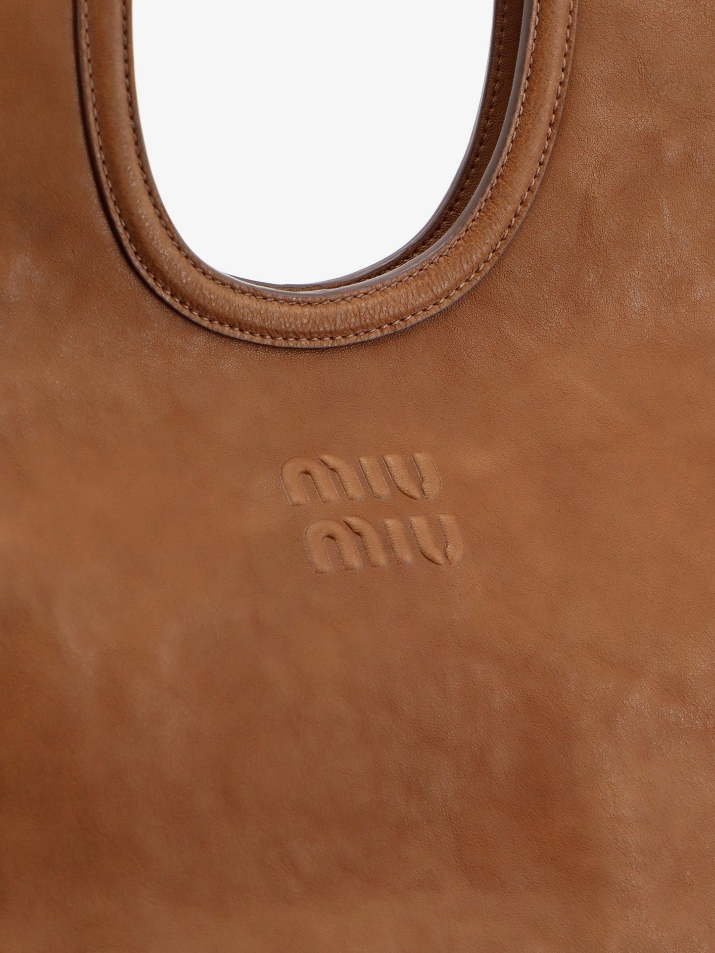 Borsa a mano Ivy in pelle con logo lettering frontale