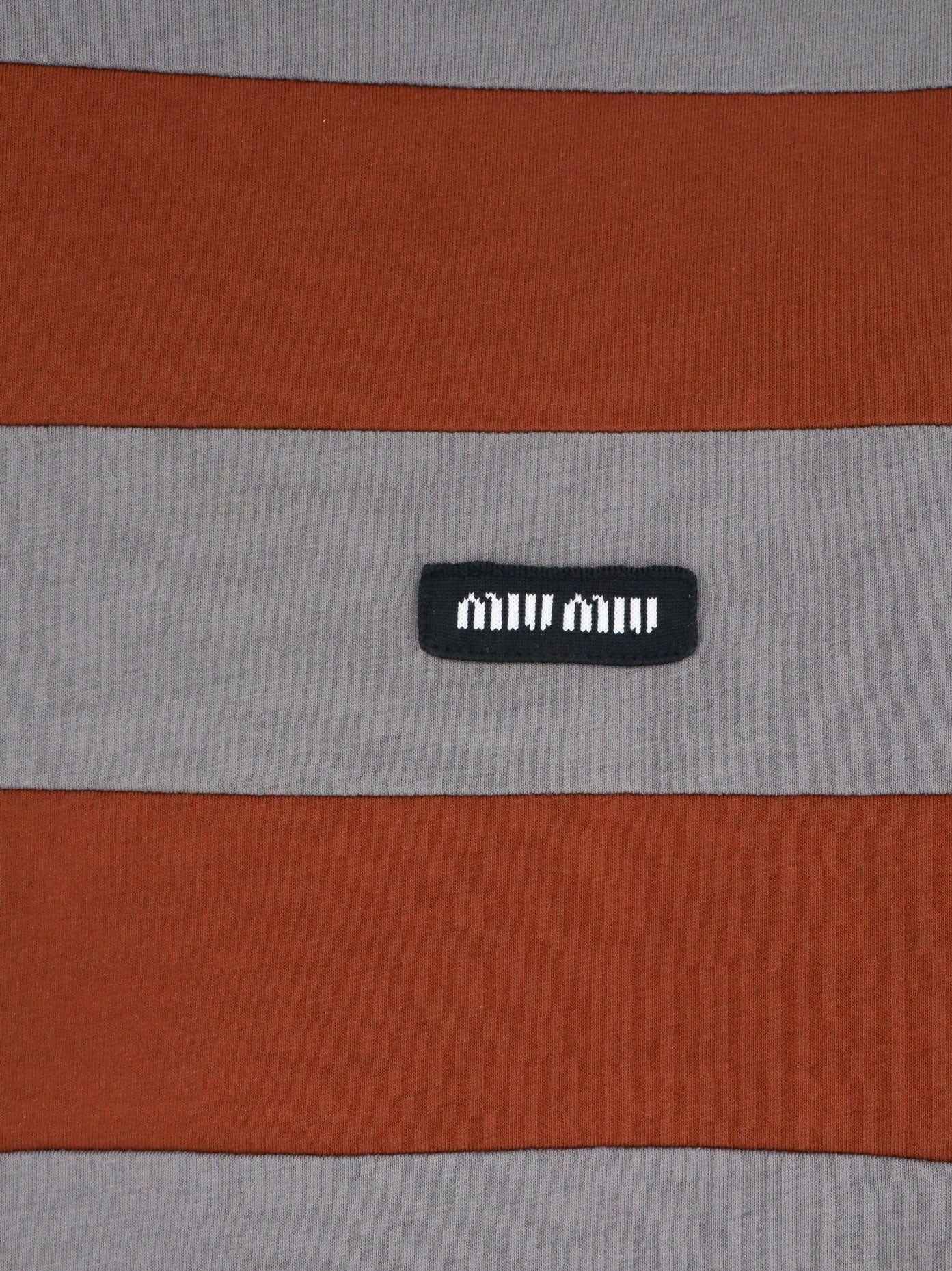 Cotton T-shirt with striped pattern