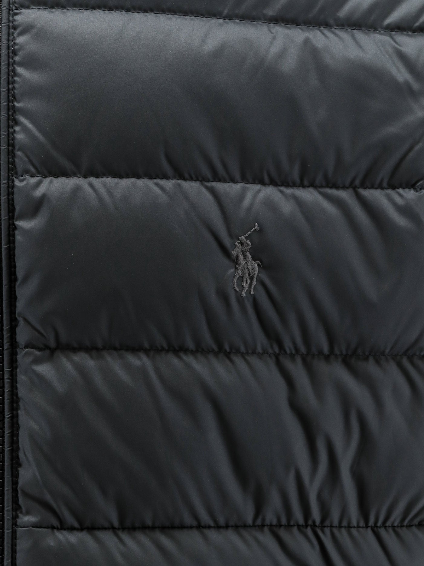 Packable recycled material down jacket