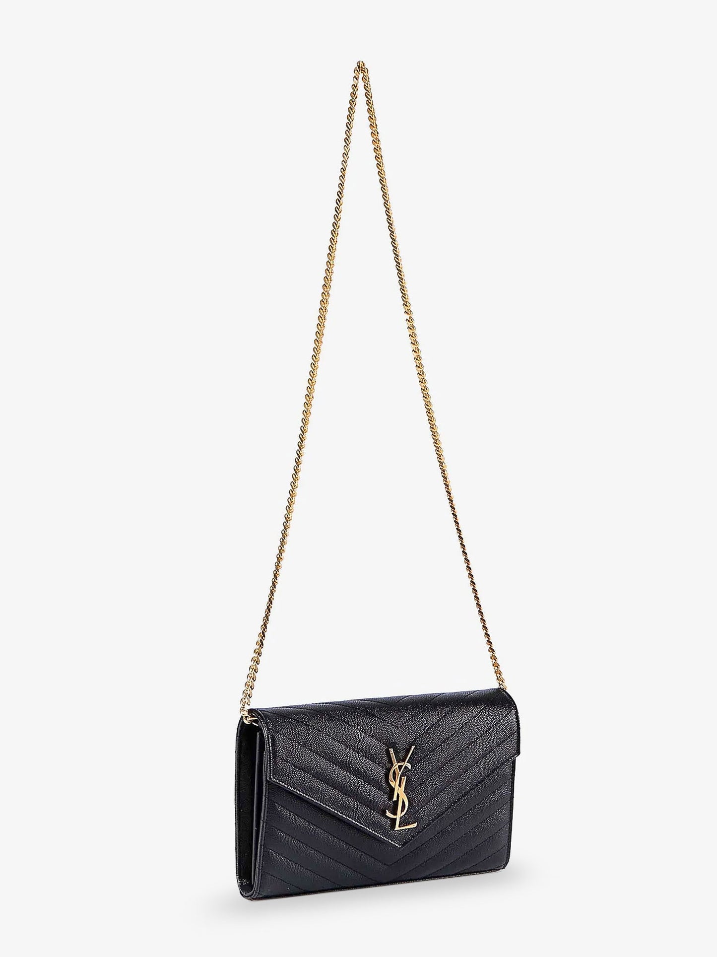 Pochette Cassandre grain-de-poudre leather crossbody bag