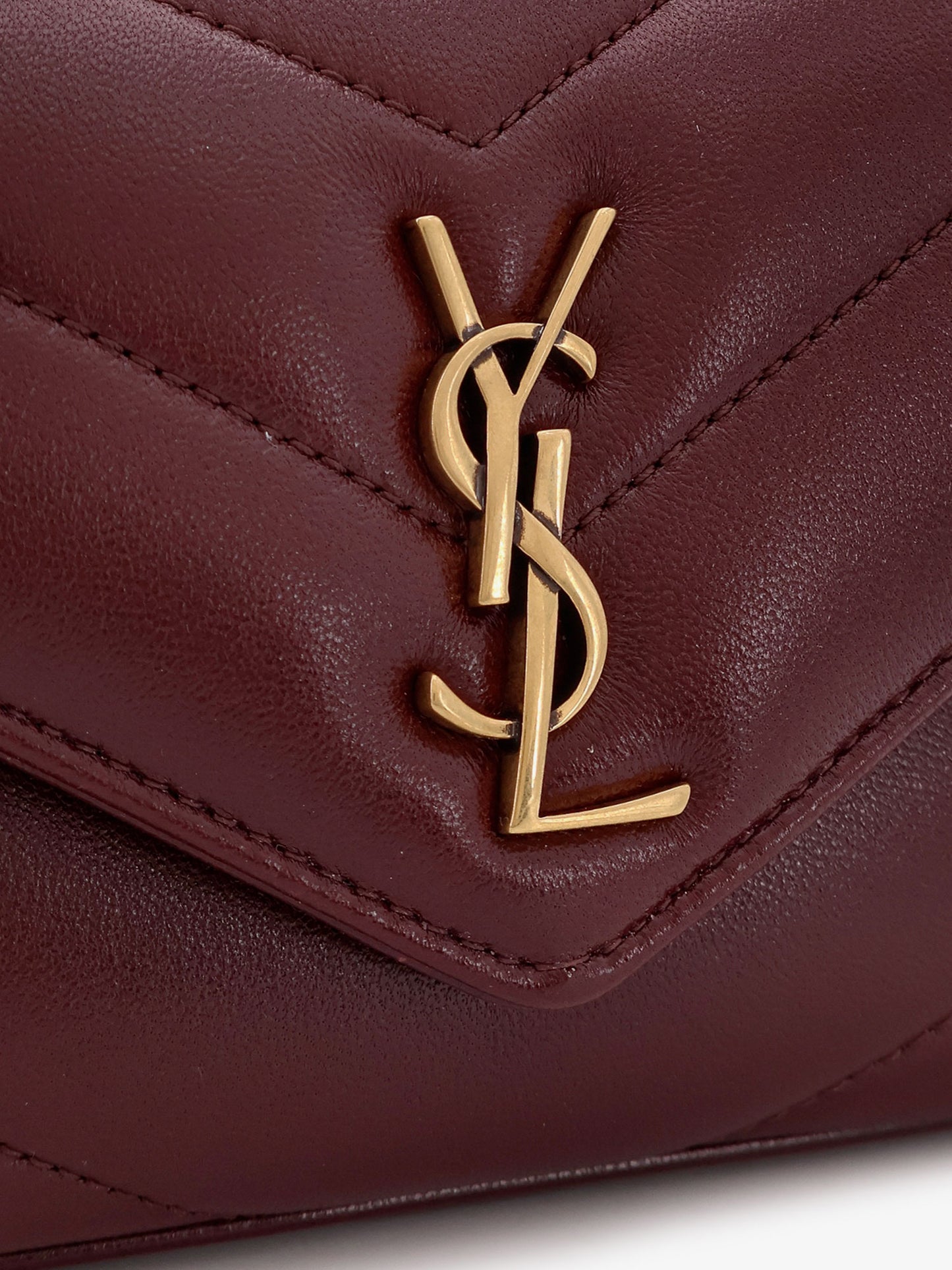 Loulou Mini crossbody bag with chevron stitching